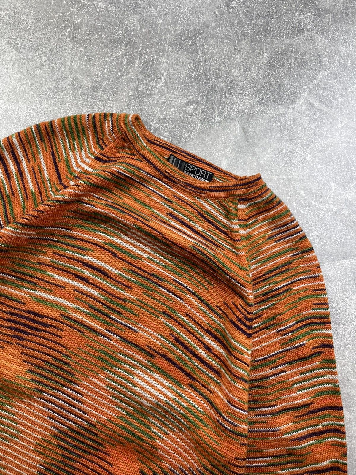 Missoni × Vintage Missoni Sport Vintage Wool Stripped Orange Sweater Size US M / EU 48-50 / 2 - 4 Thumbnail