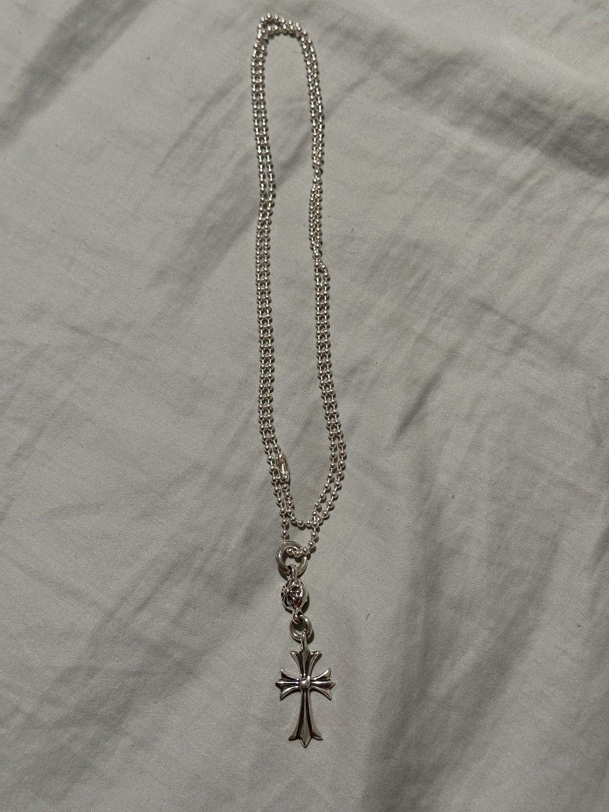 Chrome Hearts Chrome hearts Tiny Ch Cross Charm with ball Chain Size ONE SIZE - 2 Thumbnail