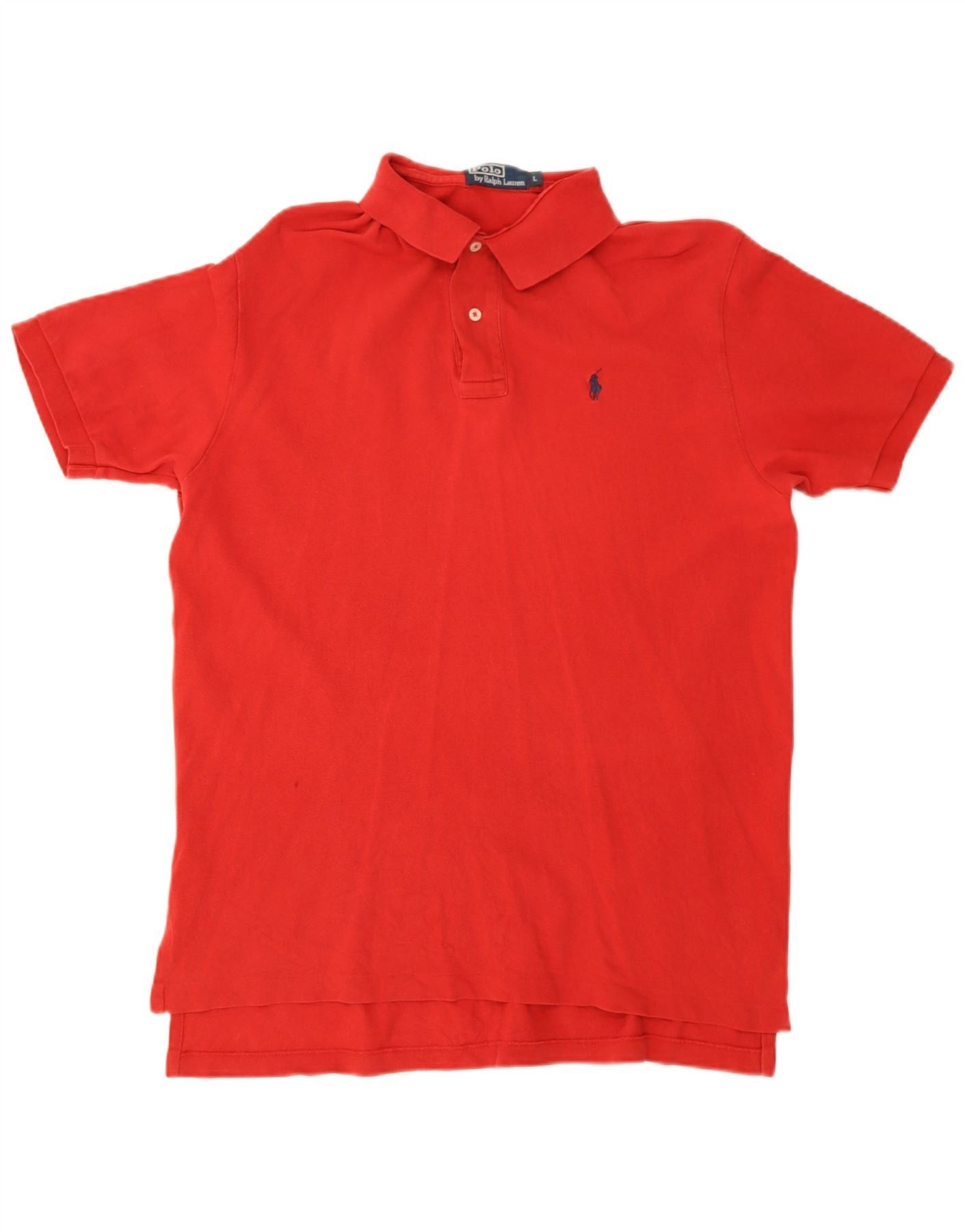 Ralph Lauren Mens Polo Shirt Large Red Cotton Size US M / EU 48-50 / 2 - 1 Thumbnail