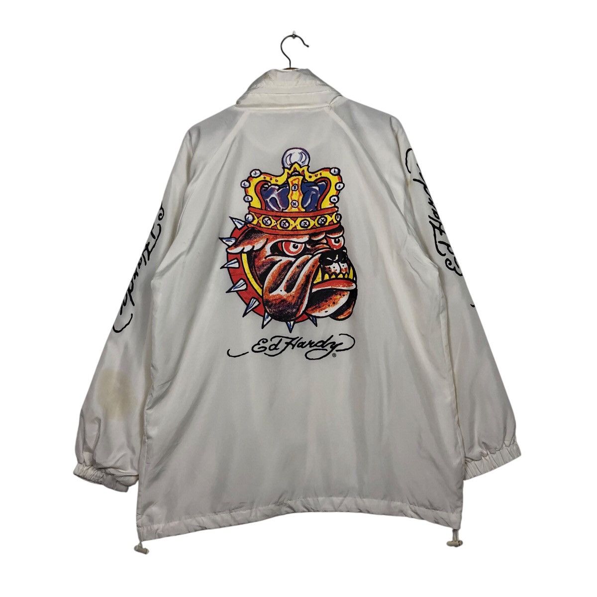 Japanese Brand 📌Vintage Zipper Jacket Ed Hardy Big Logo Design Embroidered Size US XL / EU 56 / 4 - 9 Thumbnail