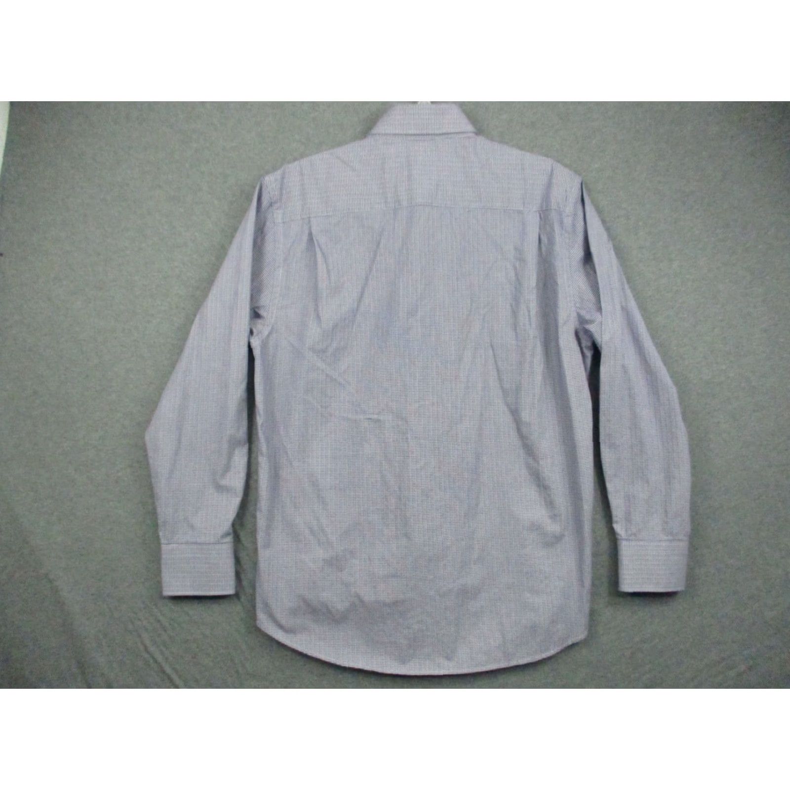 Vintage Society Of Threads Dress Shirt Mens Large 16-16.5 Blue Comfort Stretch Slim Fit Size 42R - 6 Thumbnail