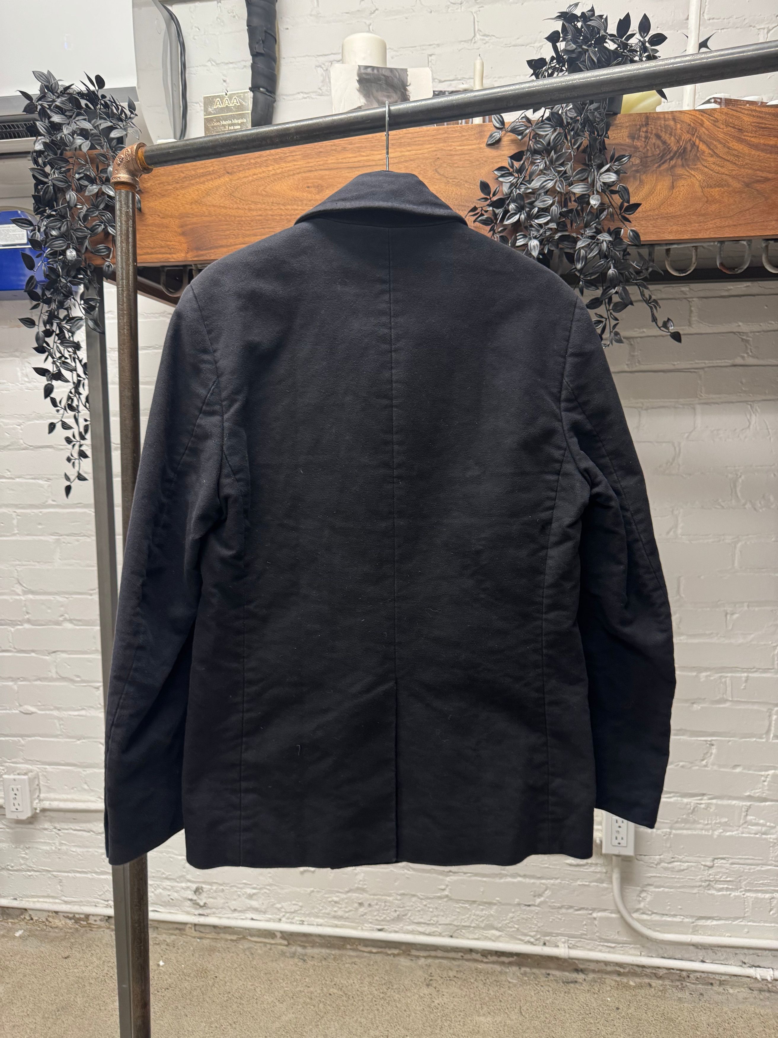 Helmut Lang Helmut Lang ‘Plum’ Faded Black Moleskin Double Breasted Coat Size US M / EU 48-50 / 2 - 3 Thumbnail