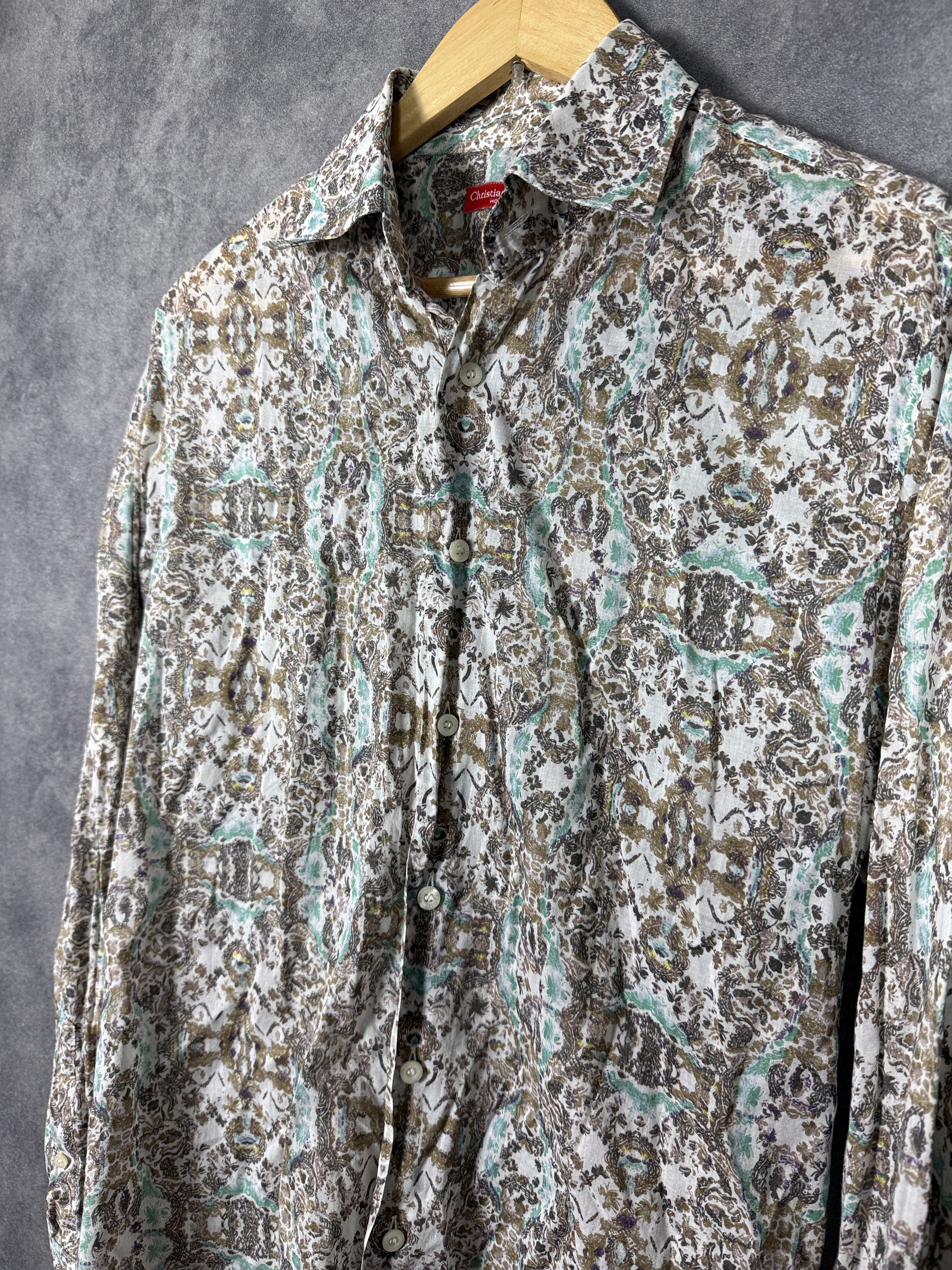Christian Lacroix Christian Lacroix Homme shirt print pattern floral wool Size US L / EU 52-54 / 3 - 2 Thumbnail