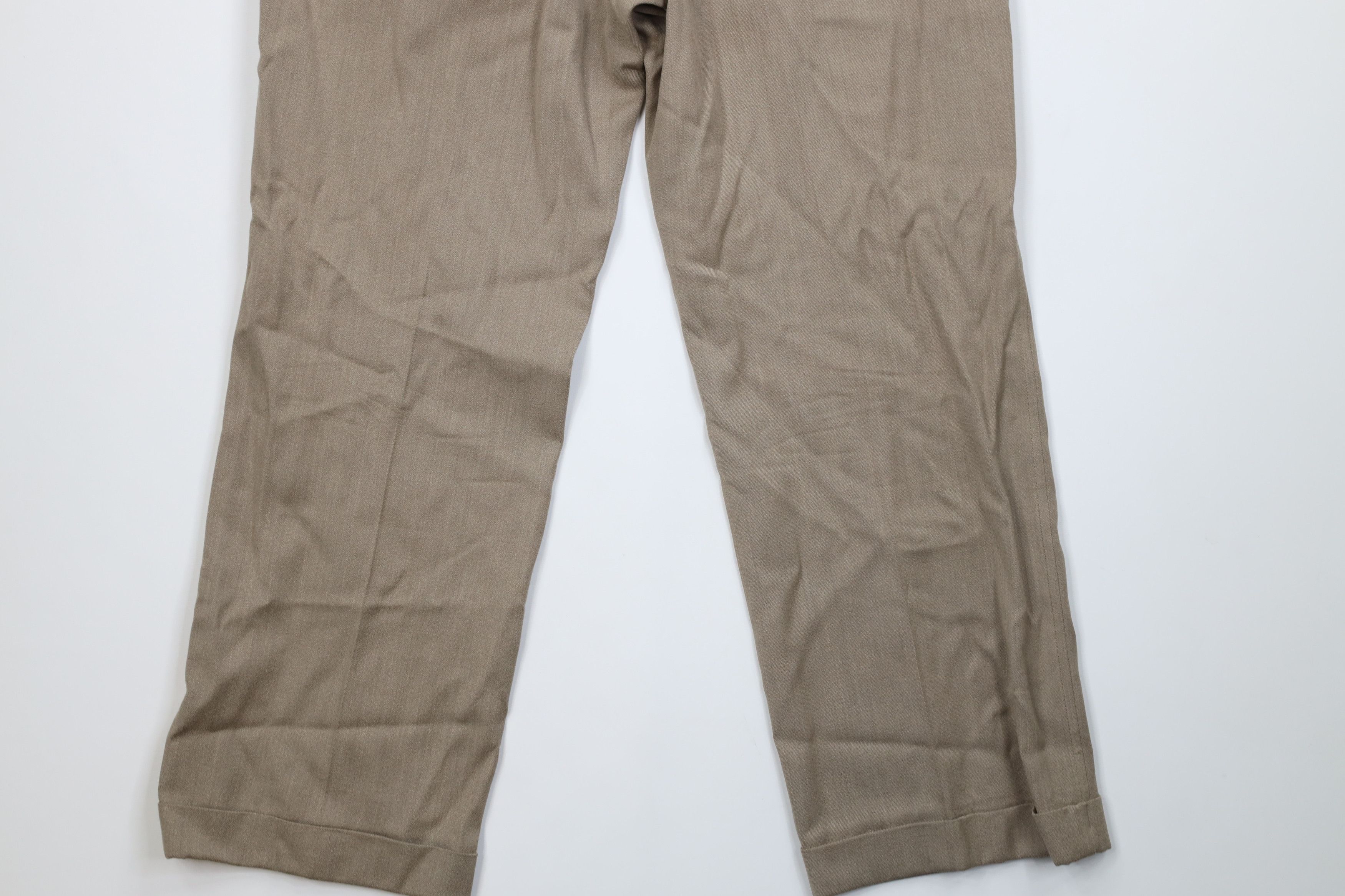 Vintage Vintage 70s Streetwear Pleated Wide Leg Wool Chino Pants USA Size US 36 / EU 52 - 13 Thumbnail