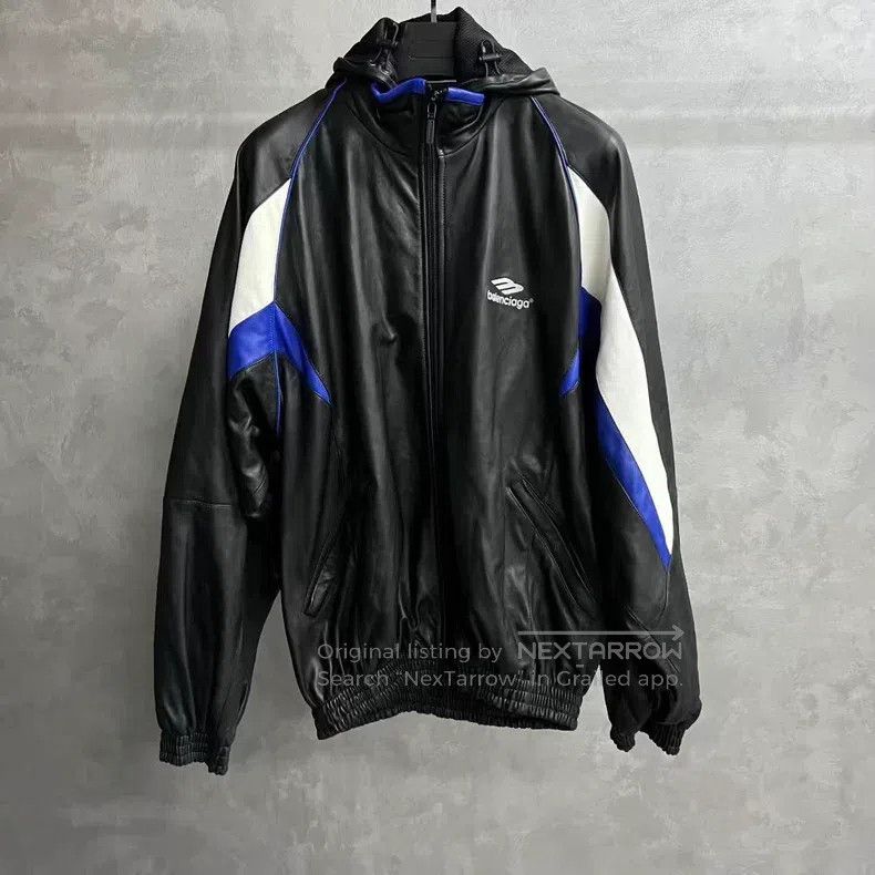 Balenciaga Balenciaga Color Blocked Letter Logo Printed Hooded Leathe Size US M / EU 48-50 / 2 - 1 Thumbnail