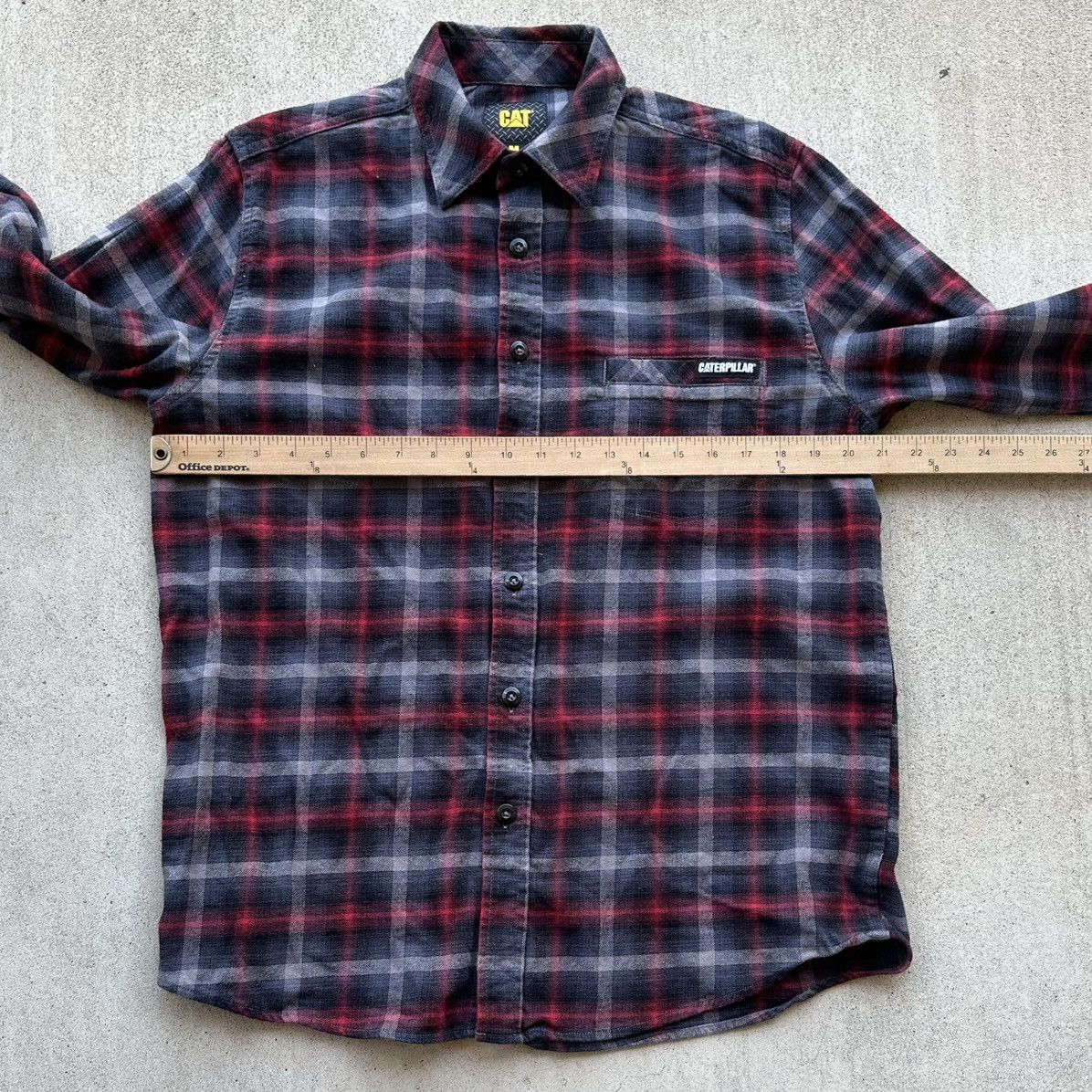 Caterpillar Caterpillar Workwear Flannel Shirt Men Size Medium Black Red Size US L / EU 52-54 / 3 - 6 Thumbnail
