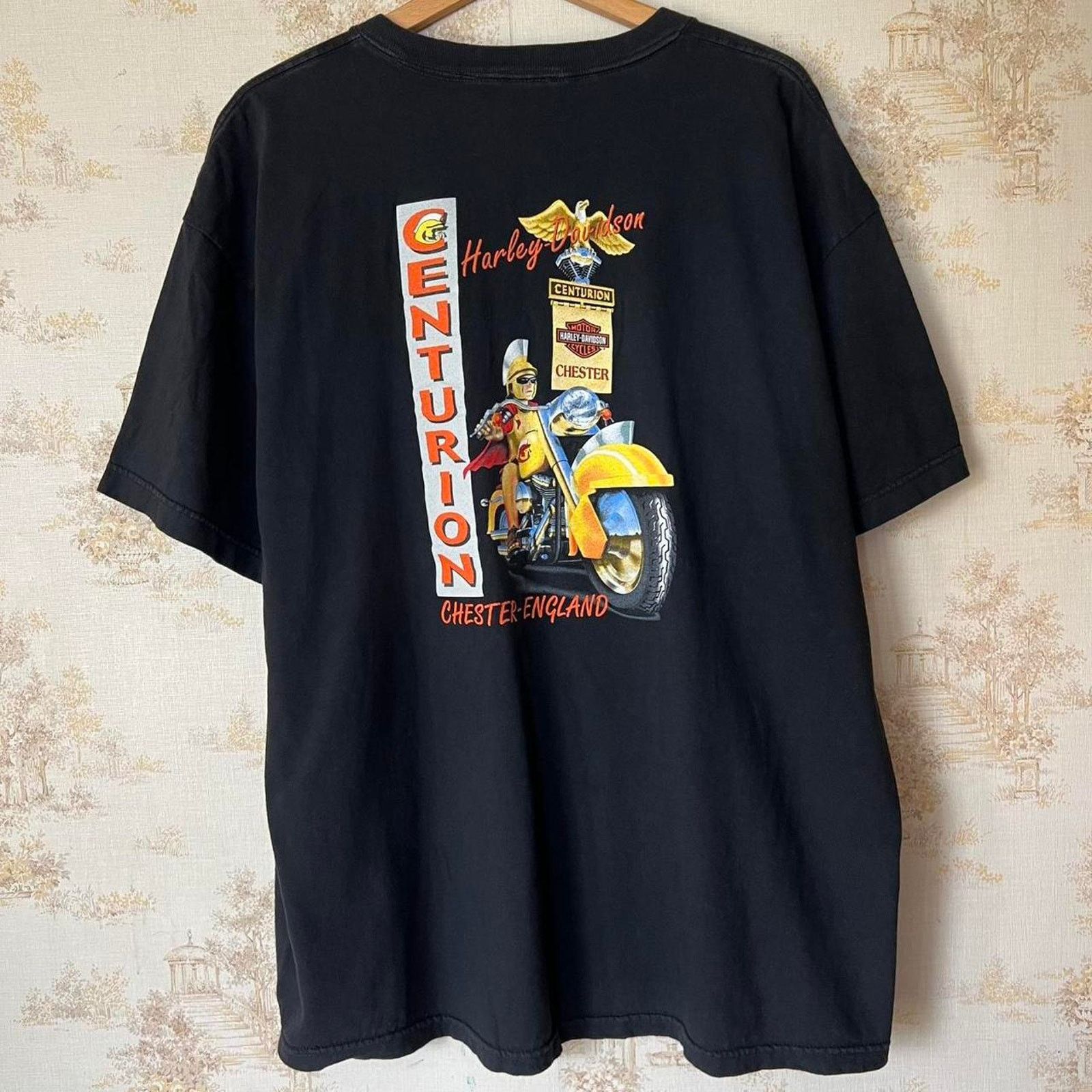 Harley Davidson 90s Harley-Davidson Ride The Legend Shirt | Chester England Size US XXL / EU 58 / 5 - 6 Thumbnail