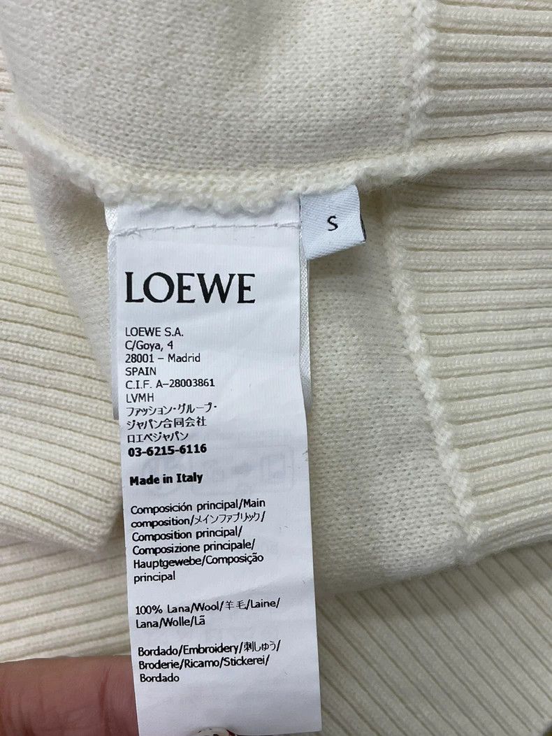 Loewe LOEWE White knitted cardigan Size S / US 4 / IT 40 - 5 Thumbnail
