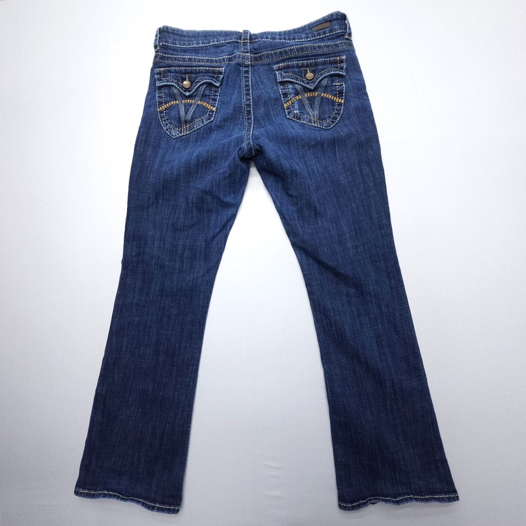 Vintage KUT from the Kloth Jeans Bootcut Womens 8 Denim Dark Wash 5-Pocket Pocket Flap Pockets Low Rise Blue Size 30" / US 8 / IT 44 - 2 Thumbnail