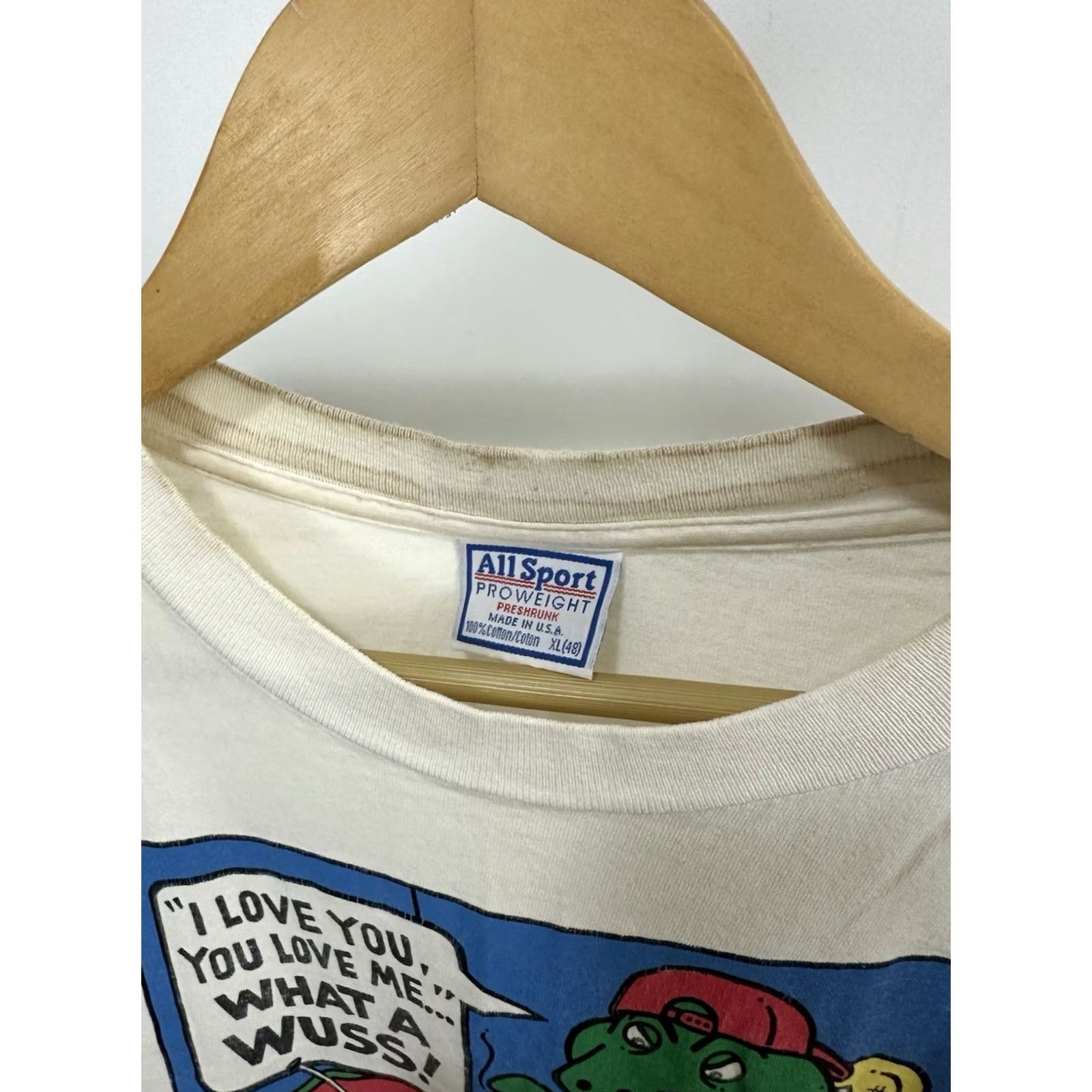 Vintage VTG 90s Barney No Good Brother Eddie Blunt Weed Beer T-Shirt XL White Men XS? Size US XL / EU 56 / 4 - 7 Thumbnail
