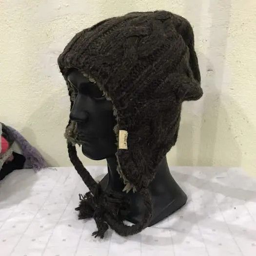 Abercrombie & Fitch × Vintage Abercrombie & Fitch Earflap Knit Beanie Hat Size ONE SIZE - 2 Thumbnail