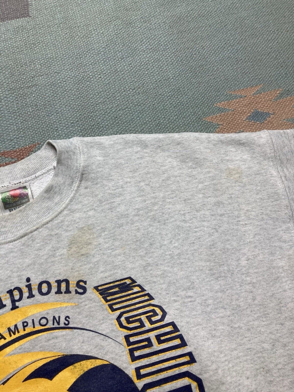 Vintage sweatshirt university of Michigan wolverines 1997 big ten XL Size US XL / EU 56 / 4 - 5 Thumbnail