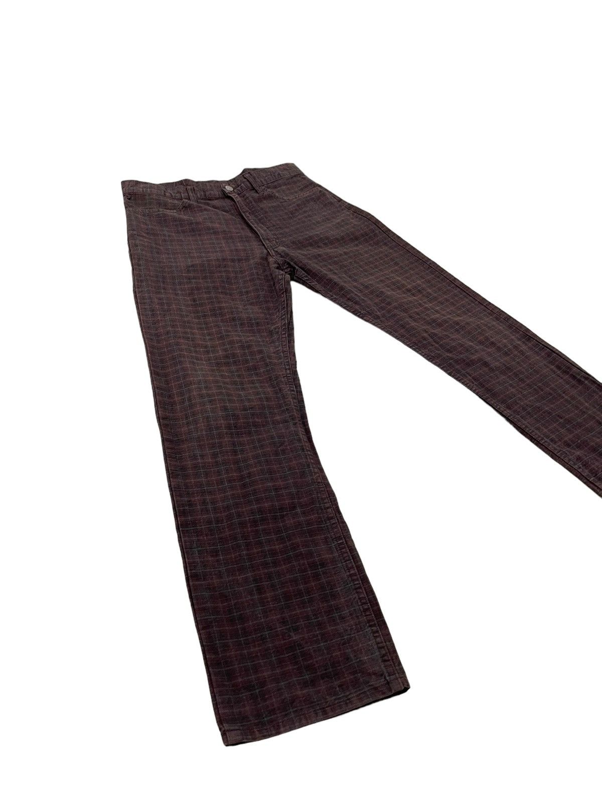 Beams Plus Moleskin Faded Check Jeans Beams Japan Regular 7🟦2 Size US 31 - 1 Thumbnail