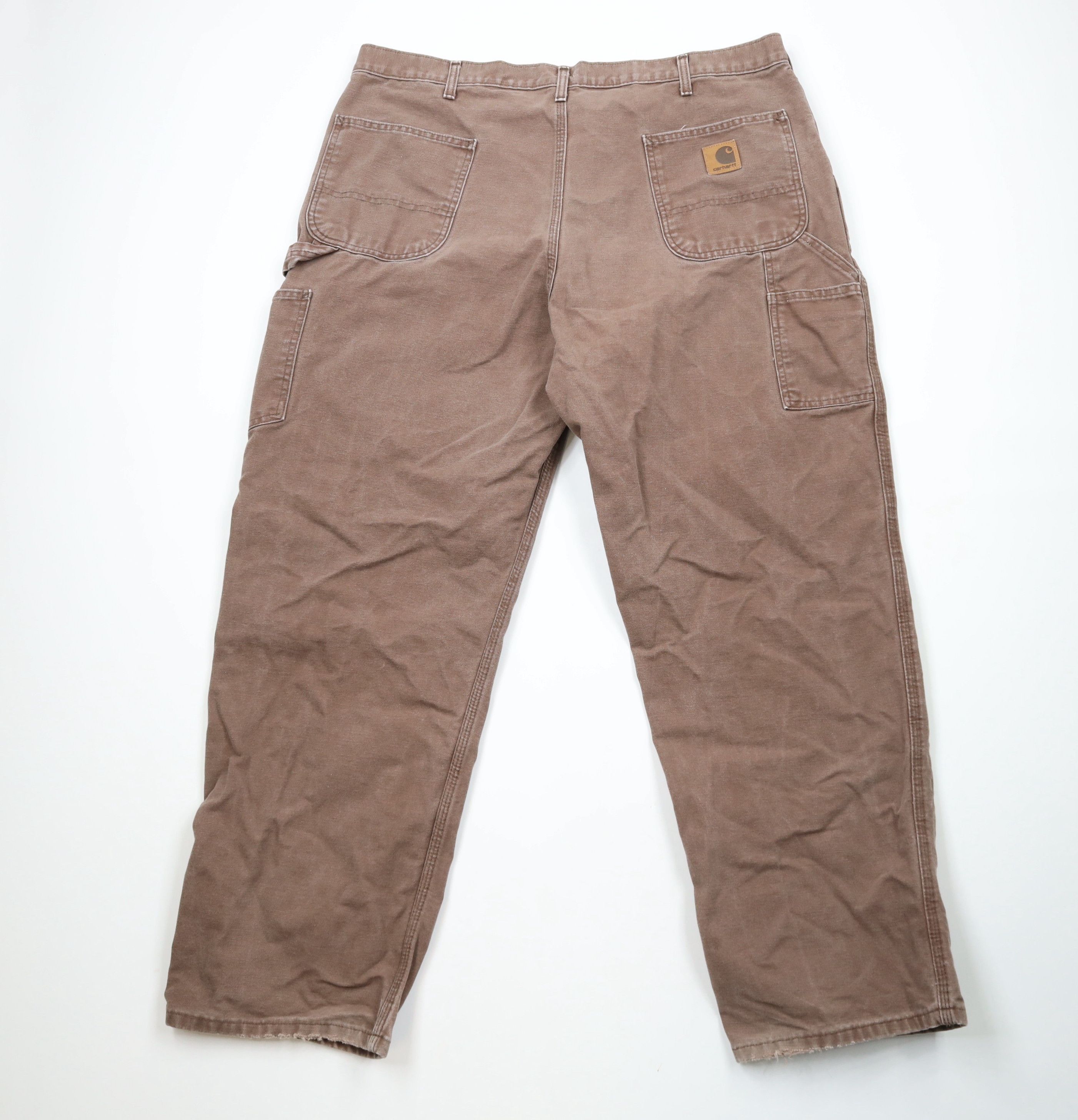 Carhartt × Vintage Vintage 90s Carhartt Wide Leg Canvas Dungaree Pants Brown Size US 40 / EU 56 - 9 Thumbnail