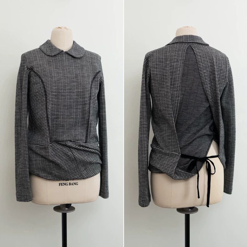 Comme des Garcons Comme des Garcons Deformed houndstooth doll collar sweater Size M / US 6-8 / IT 42-44 - 9 Thumbnail