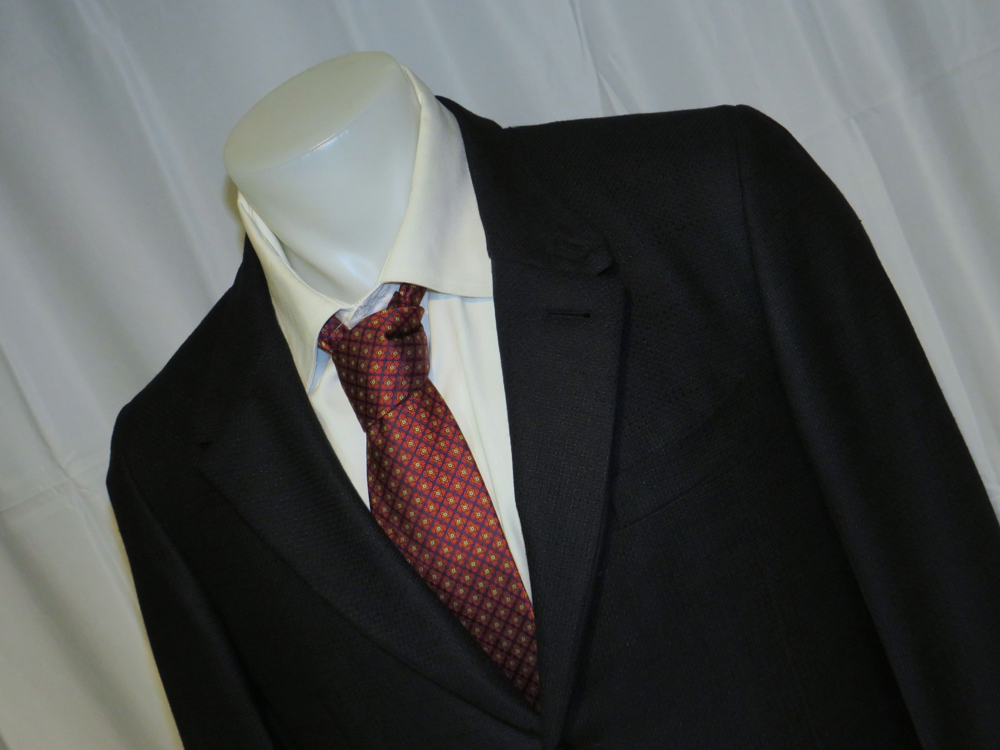 Ermenegildo Zegna Couture Black Hopsack Silk Blend Two Button Blazer 42R NWT Size 42R - 5 Thumbnail