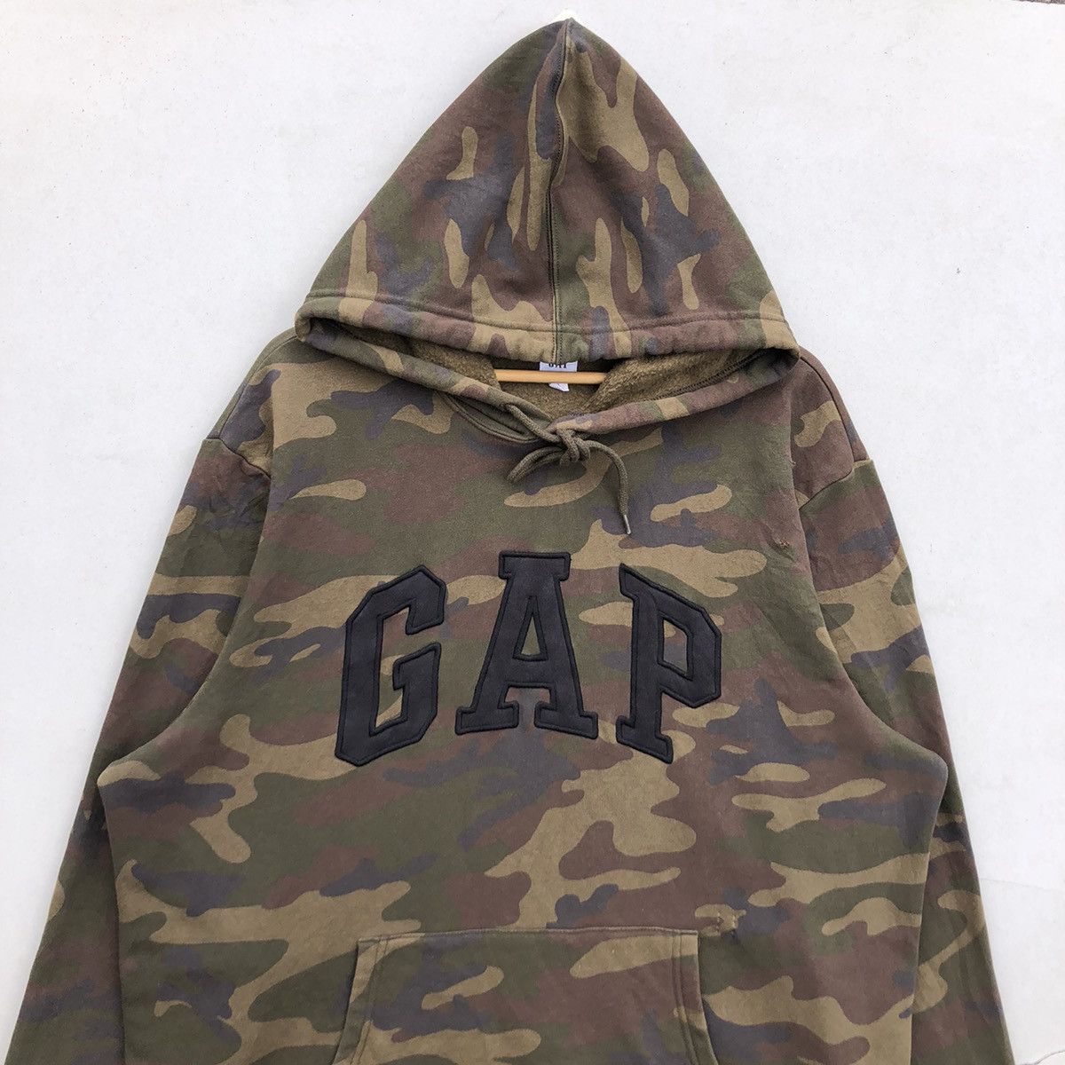 Gap RARE🔥 Vintage GAP Camo Hoodie Sweatshirts Spell Out Logo Size US XL / EU 56 / 4 - 3 Thumbnail