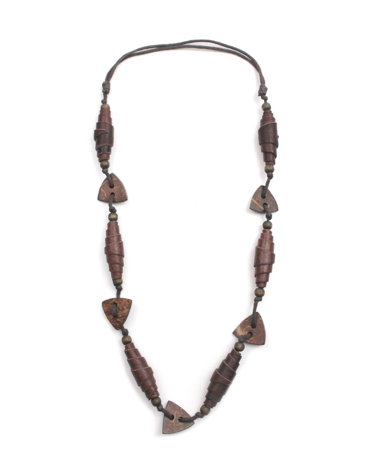 Hysteric Glamour 1990S JAPANESE MADE CARVED WOODEN TRIANGULAR BEADS NECKLACE Size ONE SIZE - 2 Thumbnail