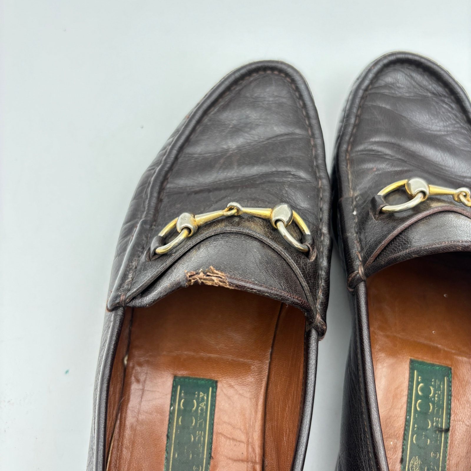Gucci Vintage Gucci Leather Horsebit Loafers Shoes Men's 41.5 D Size US 8 / EU 41 - 11 Thumbnail