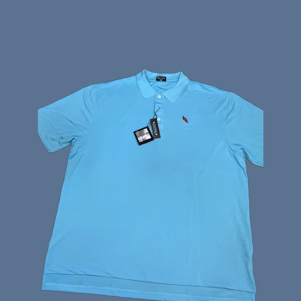Vintage Byron Nelson Polo Shirt Mens 2XL Golf Polyester Spandex Breathable Lightweight Moisture Wicking Cardina l Sea Blue Logo Size US XXL / EU 58 / 5 - 1 Thumbnail