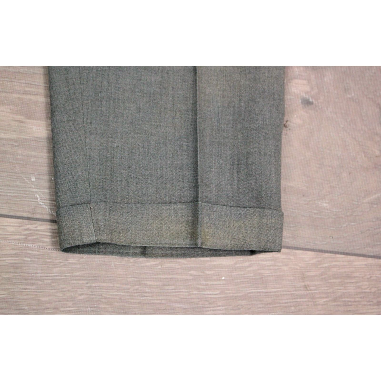 Vintage VINTAGE Men's VTG 1960s Grey Wool Blend Drop Loop Pants Sz 36 60s - 1960s Pants, Wool Blend, Grey, 36x29, Regular, Mens Size US 36 / EU 52 - 5 Thumbnail