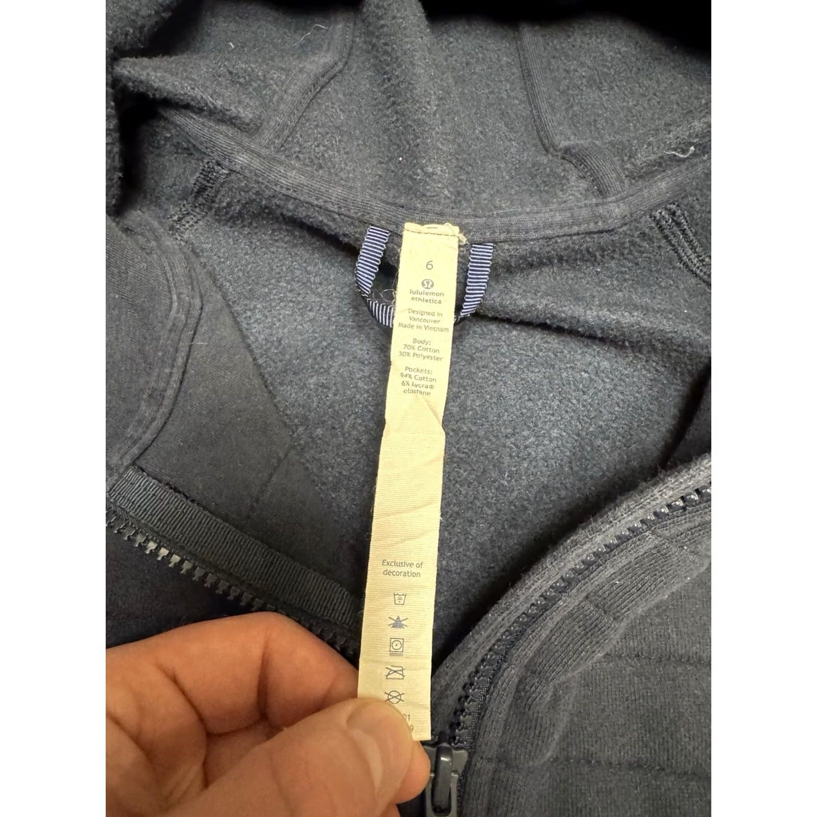 Lululemon Lululemon Hooded Jacket Navy Blue Size 6 Full Zip Women’s Z50416 Size M / US 6-8 / IT 42-44 - 4 Thumbnail