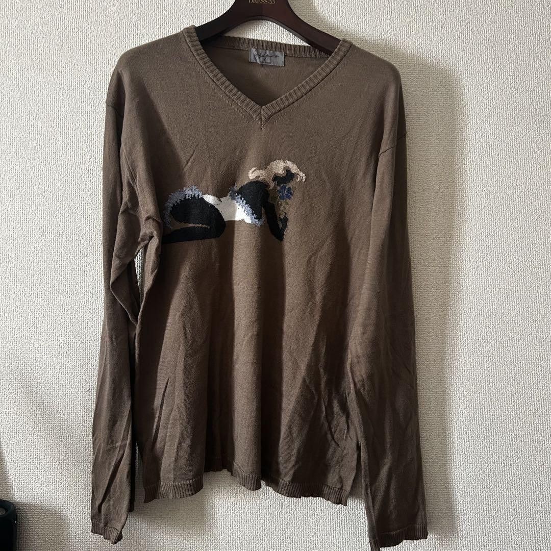 Yohji Yamamoto Yohji yamamoto Pour Homme archive lady knit hy-k45-094 Size US L / EU 52-54 / 3 - 1 Thumbnail