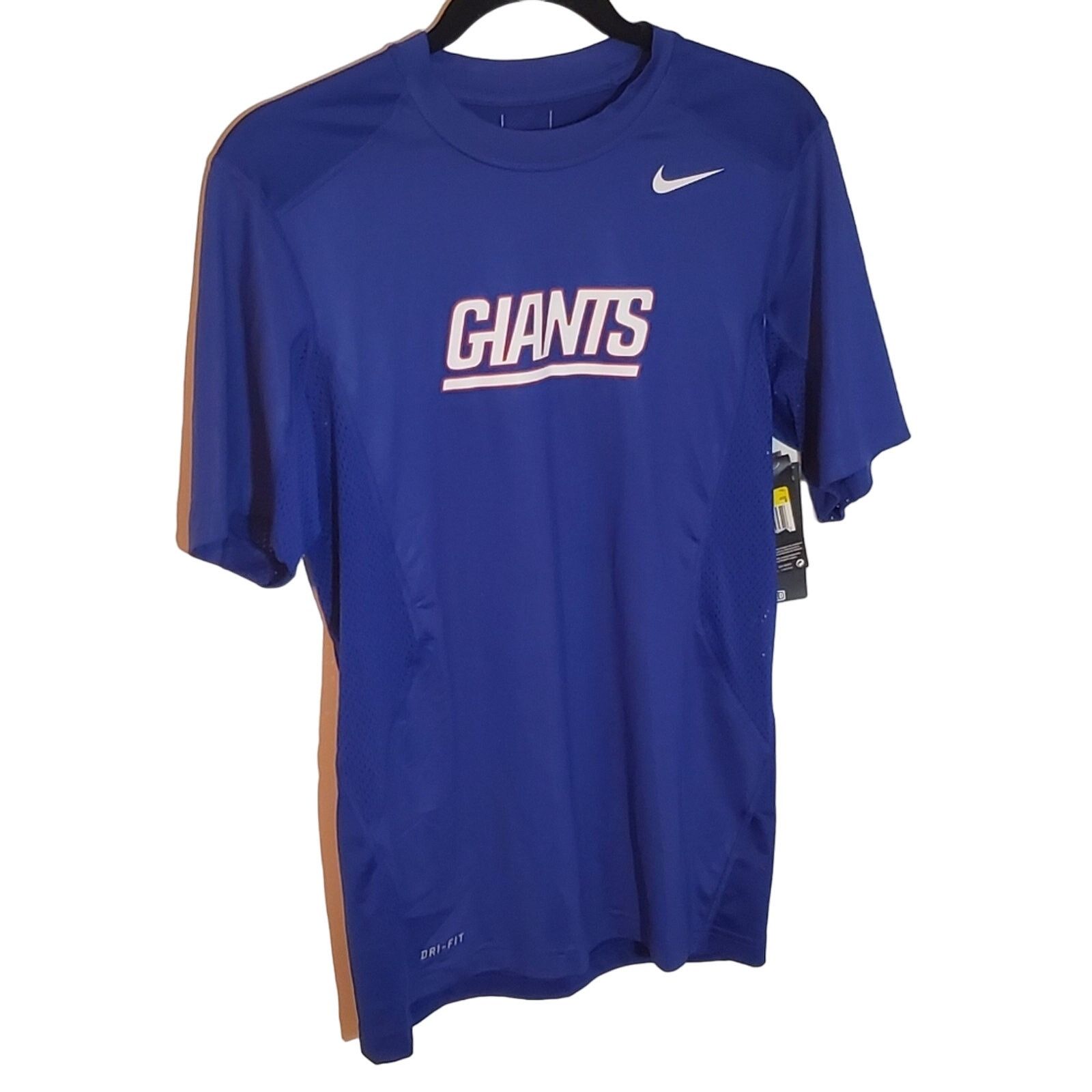 Nike NWT! Nike NFL Giants Dri-Fit Hypercool Blue Fitted Tee Small Size US S / EU 44-46 / 1 - 1 Thumbnail