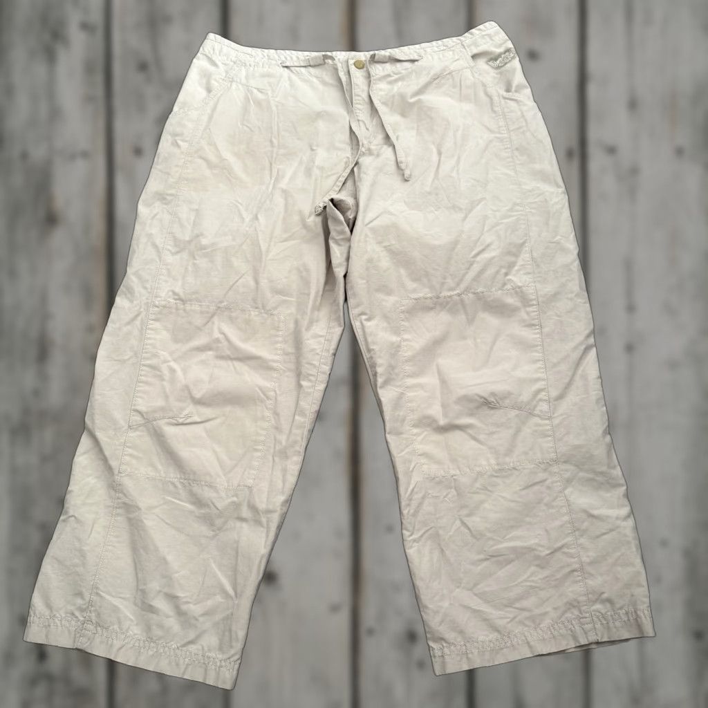 Vintage COLUMBIA Capri Pants Womens Large Beige Capr i Double Layer Knees Hiking Walking Activewear Regular Fit Zip 24in Inseam Beige Women Pants Size 36" / US 14 / IT 50 - 1 Thumbnail