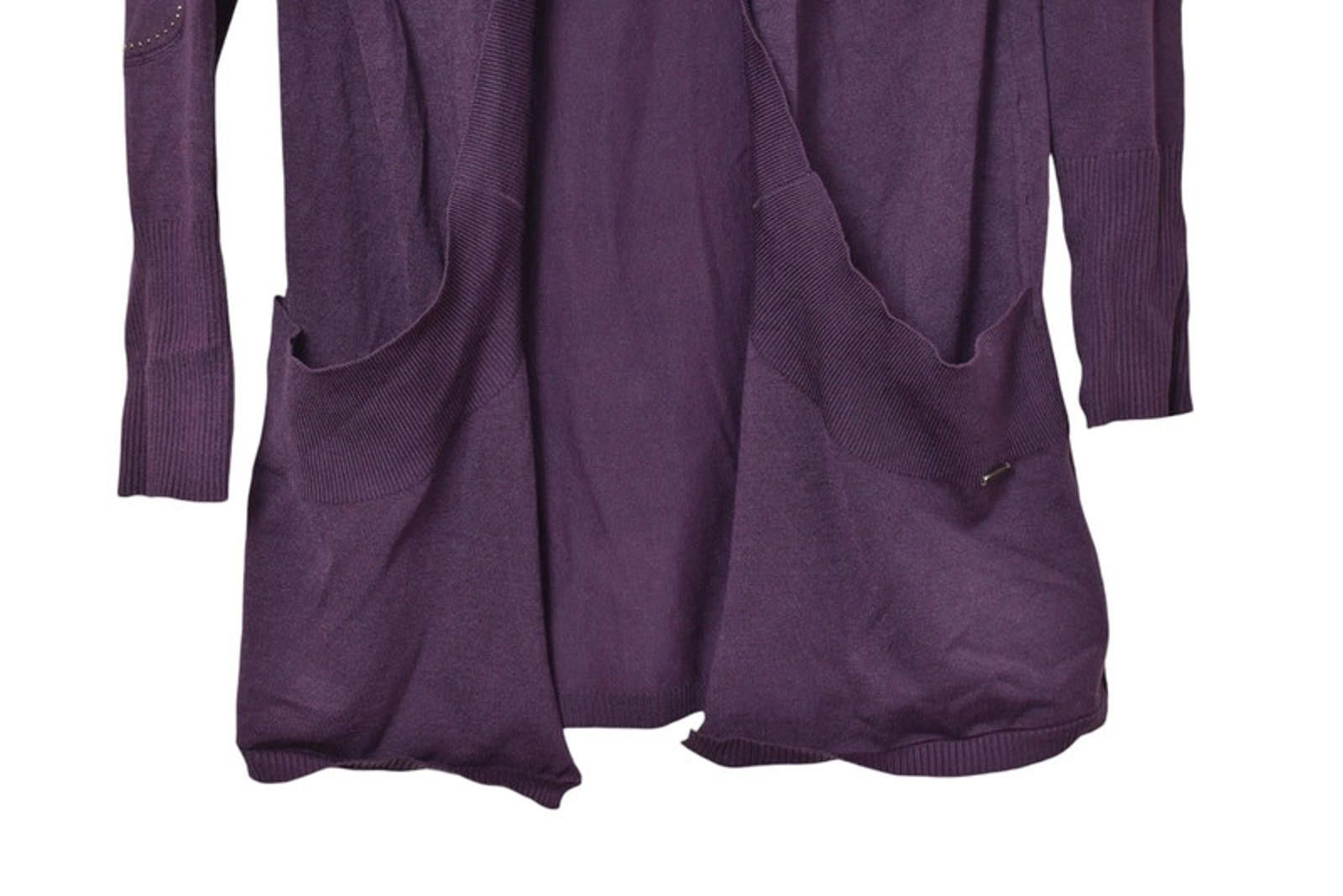 Designer Pulz Jeans Sara Cardigan 1307 Size M Purple Lion print long Size M / US 6-8 / IT 42-44 - 12 Thumbnail