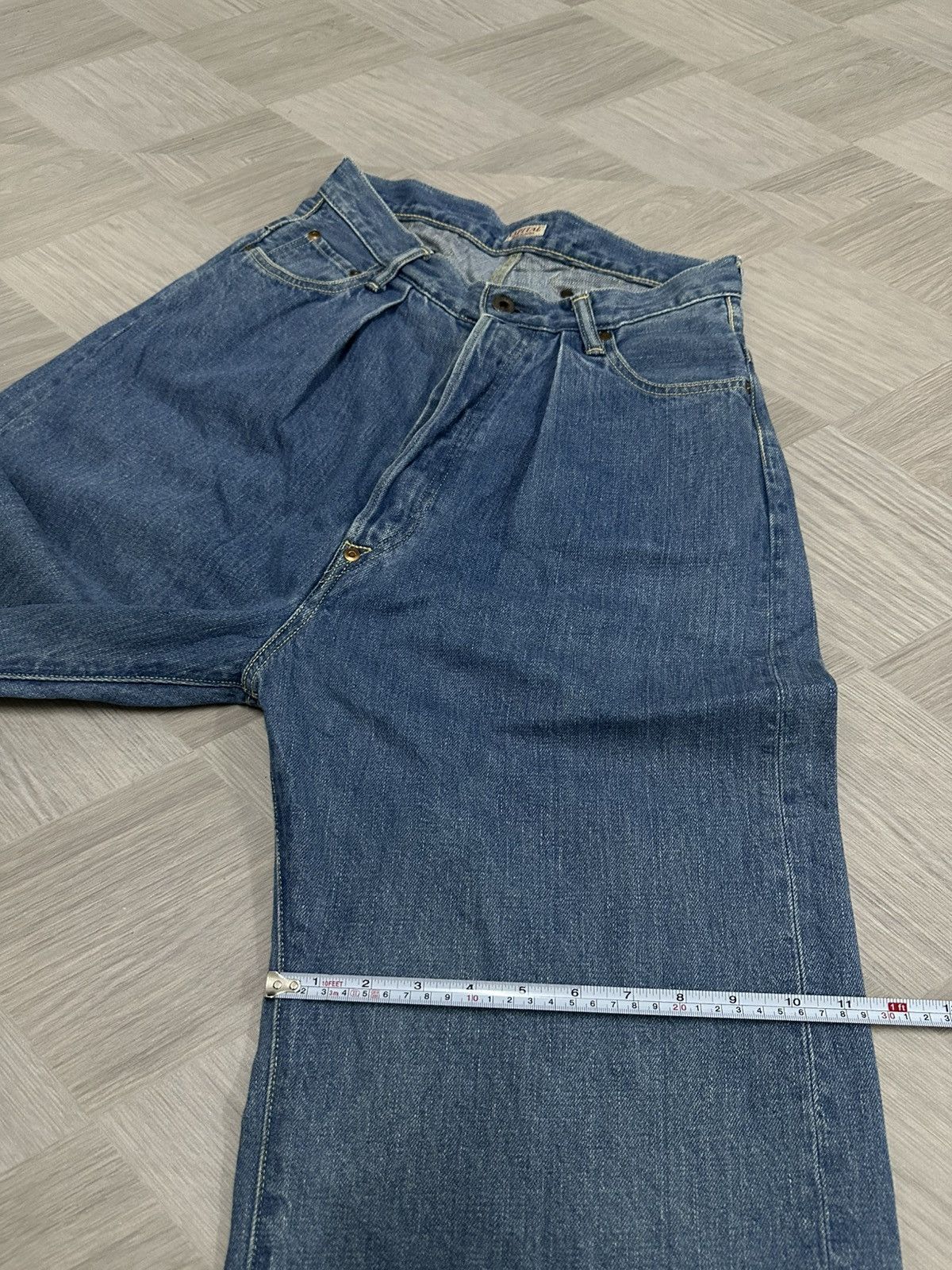 Kapital Kapital Japan Wide Leg Buckle Bag Denim Pant Size US 28 / EU 44 - 16 Thumbnail