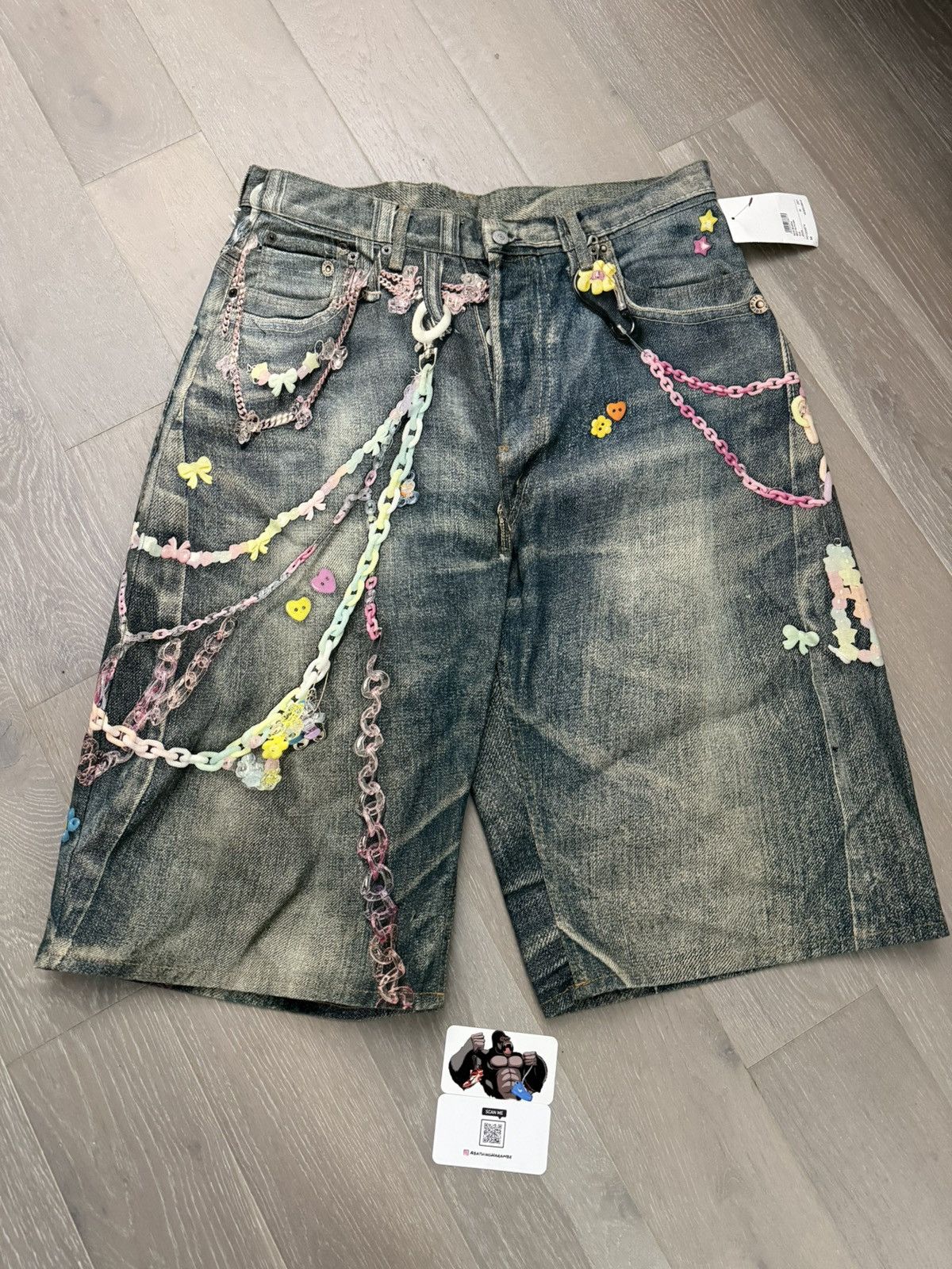 Acne Studios Acne Studios Keychain Print Baggy Fit shorts - 1981M Size US 32 / EU 48 - 2 Thumbnail