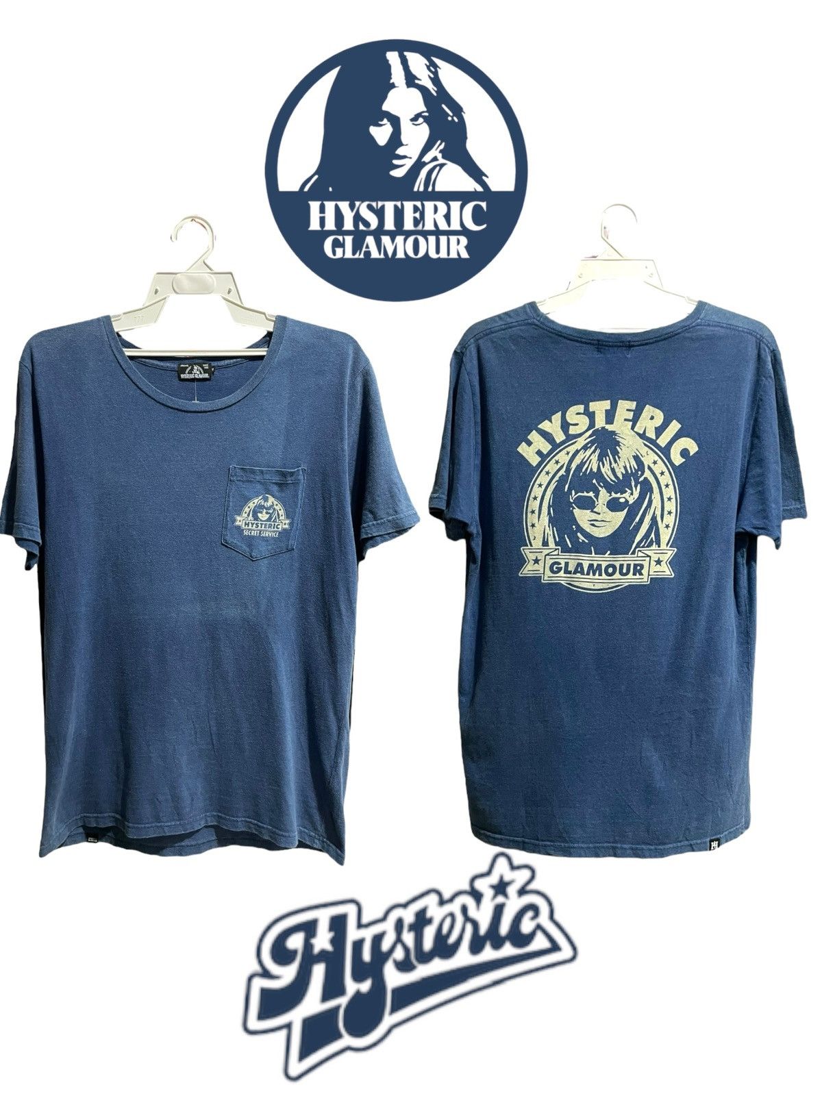 Hysteric Glamour Hysteric Glamour Secret Service Distressed Single Pocket Tee Size US M / EU 48-50 / 2 - 4 Thumbnail