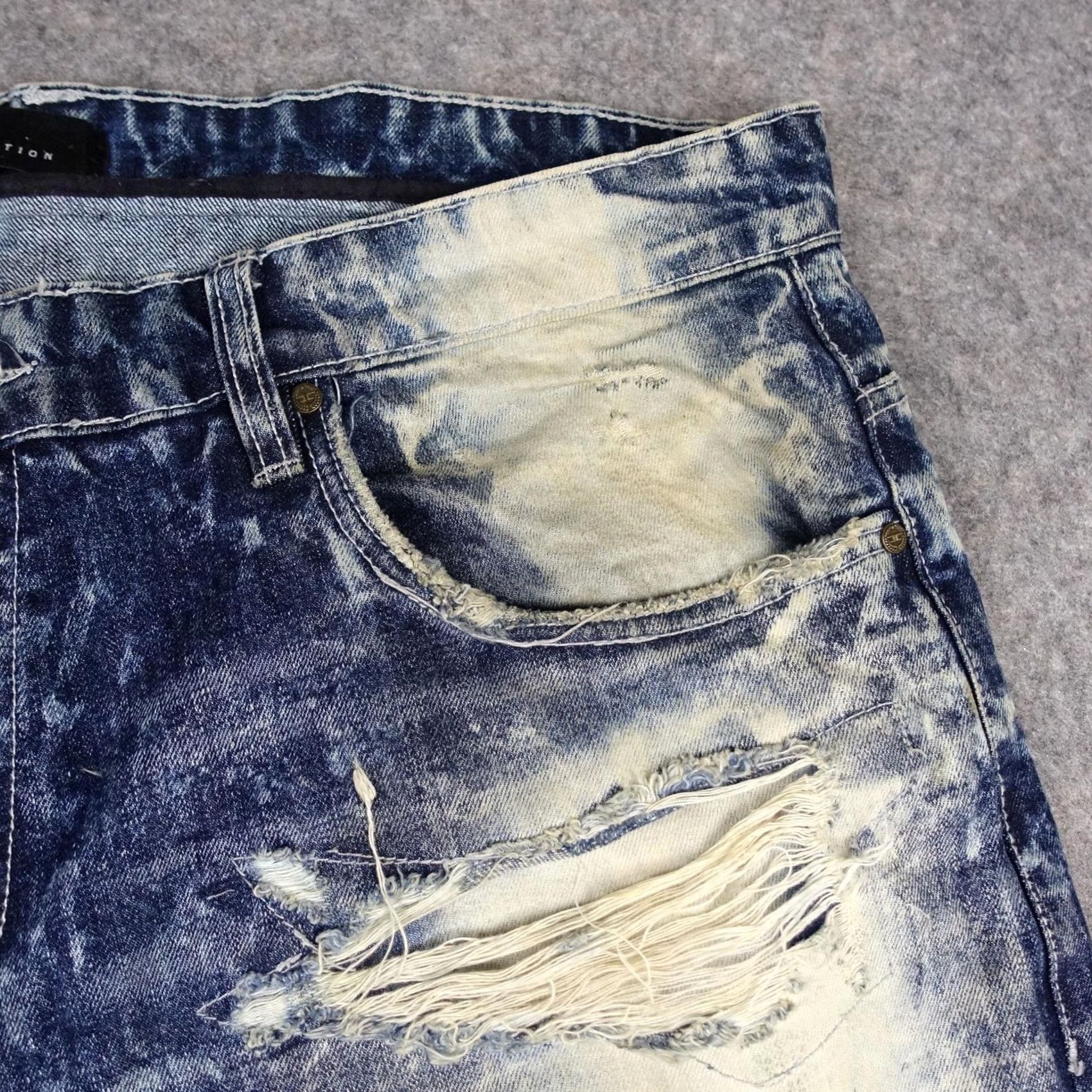 Jordan Craig Jordan Craig Jeans Mens 40x32 Blue Acid Wash Distressed Denim Pants Grunge Skate Size US 40 / EU 56 - 3 Thumbnail