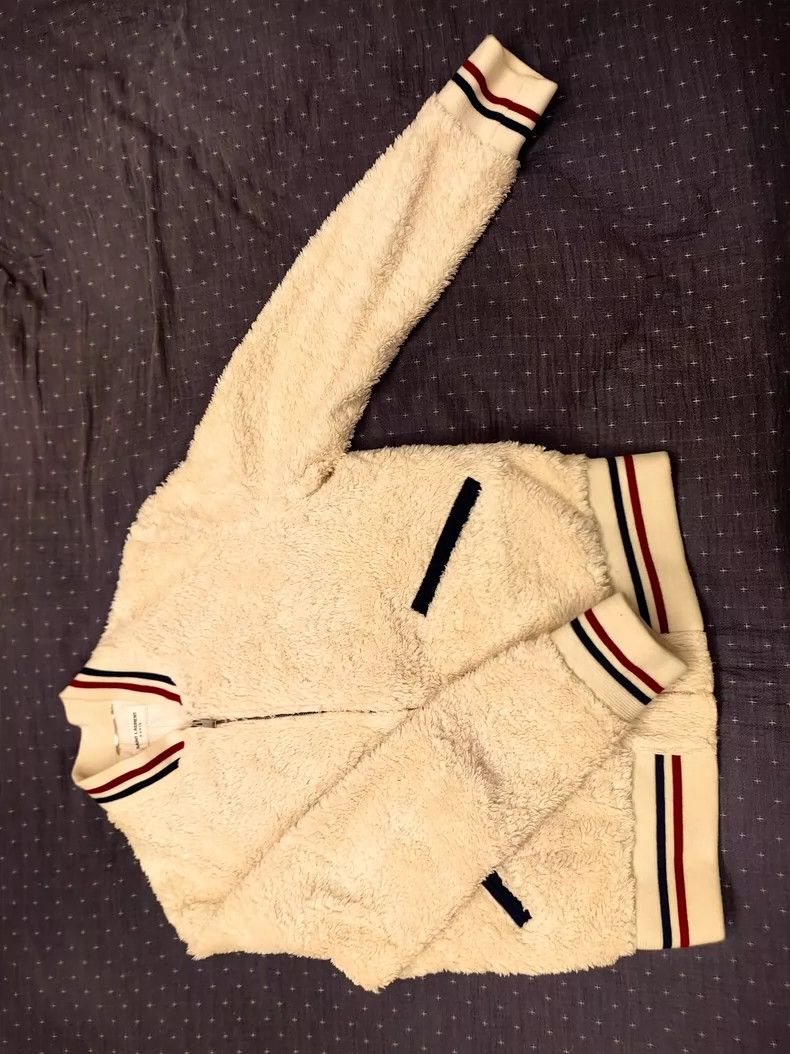 Yves Saint Laurent saint laurentCream Plush Jacket 2503-Nextarrow Size US M / EU 48-50 / 2 - 2 Thumbnail