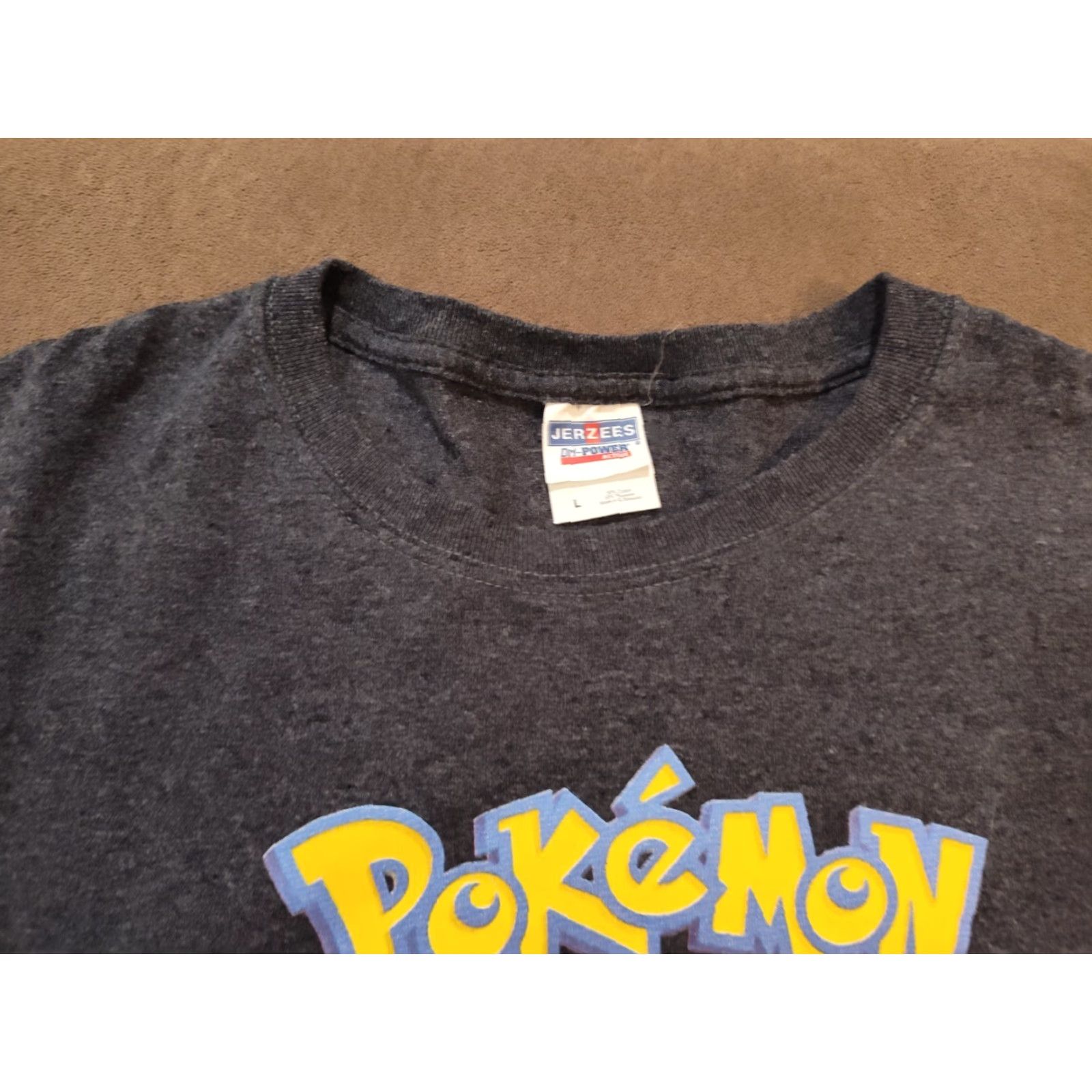 Jerzees VINTAGE JERZEES Pokémon T-Shirt Men Short Sleeve Cotton Blend Gray Y2K Bulbasaur Size L Size US L / EU 52-54 / 3 - 6 Thumbnail
