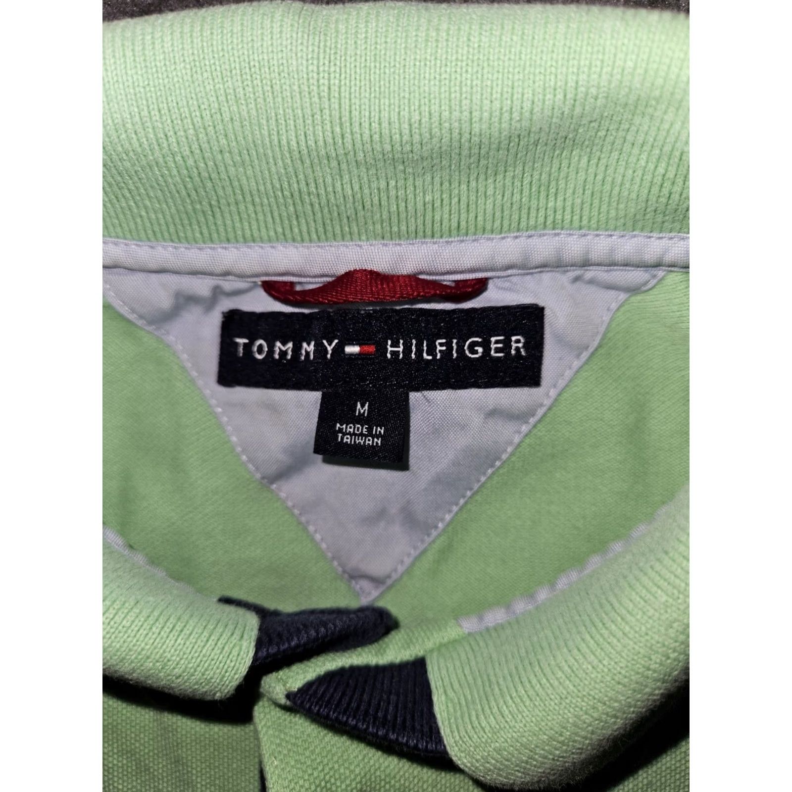 Tommy Hilfiger VINTAGE Tommy Hilfiger Polo Shirt Men's Medium Green Short Sleeve Y2K Size US M / EU 48-50 / 2 - 2 Thumbnail