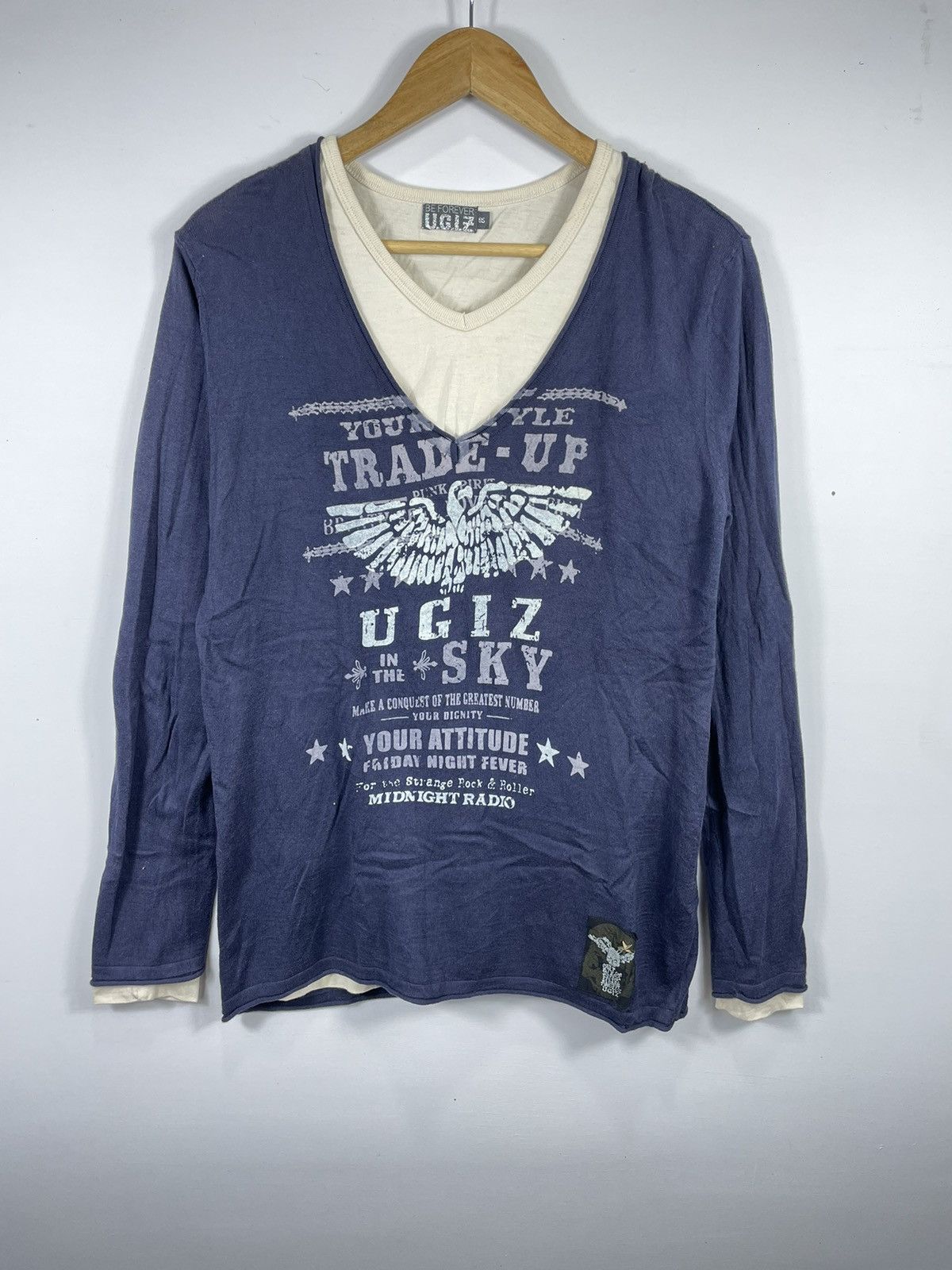 Beauty Beast × If Six Was Nine × Japanese Brand Double Layer U.G.I.Z Poem Long Sleeve punk style Size US L / EU 52-54 / 3 - 1 Thumbnail