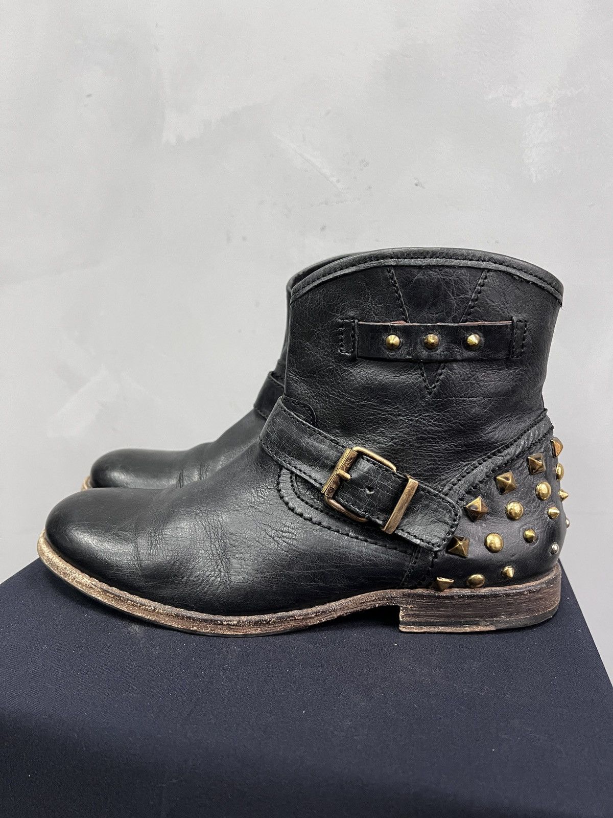 If Six Was Nine Studded cowboy leather platform boots guidi style 90s Size US 7.5 / EU 40-41 - 9 Thumbnail