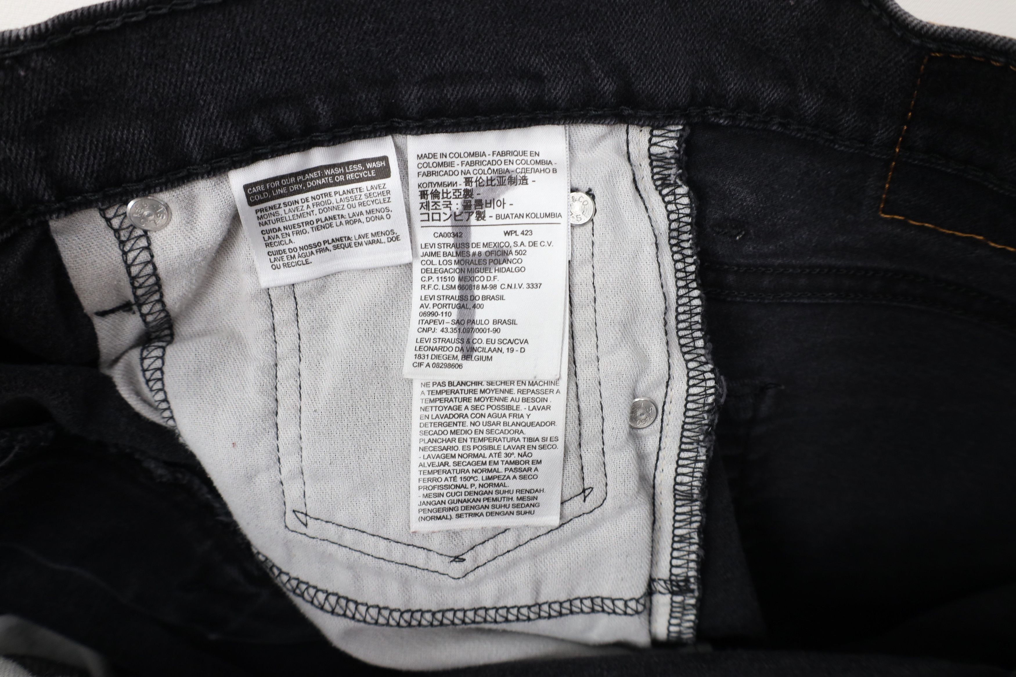 Levi's Vintage Y2K Levis 569 Straight Wide Leg Denim Jeans Black Size US 34 / EU 50 - 7 Thumbnail