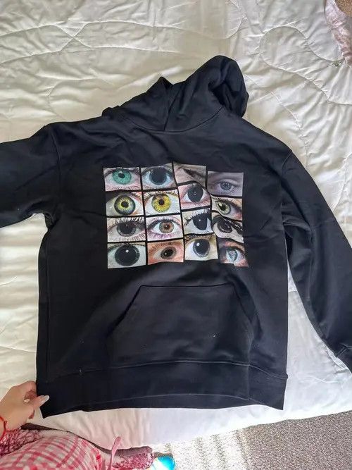VIBE Drug Eyes Black Hoodie Sweatshirt Size US M / EU 48-50 / 2 - 3 Thumbnail