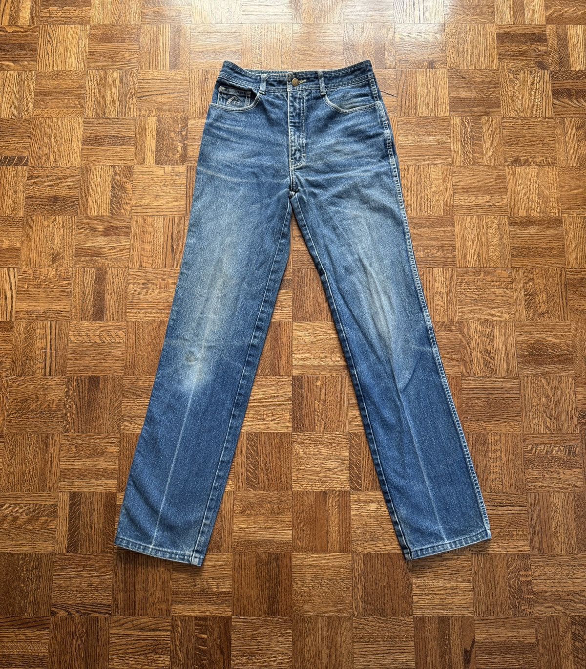 Jordache Vintage 80s Jordache Faded Denim Jeans 28x33 Size US 28 / EU 44 - 1 Thumbnail
