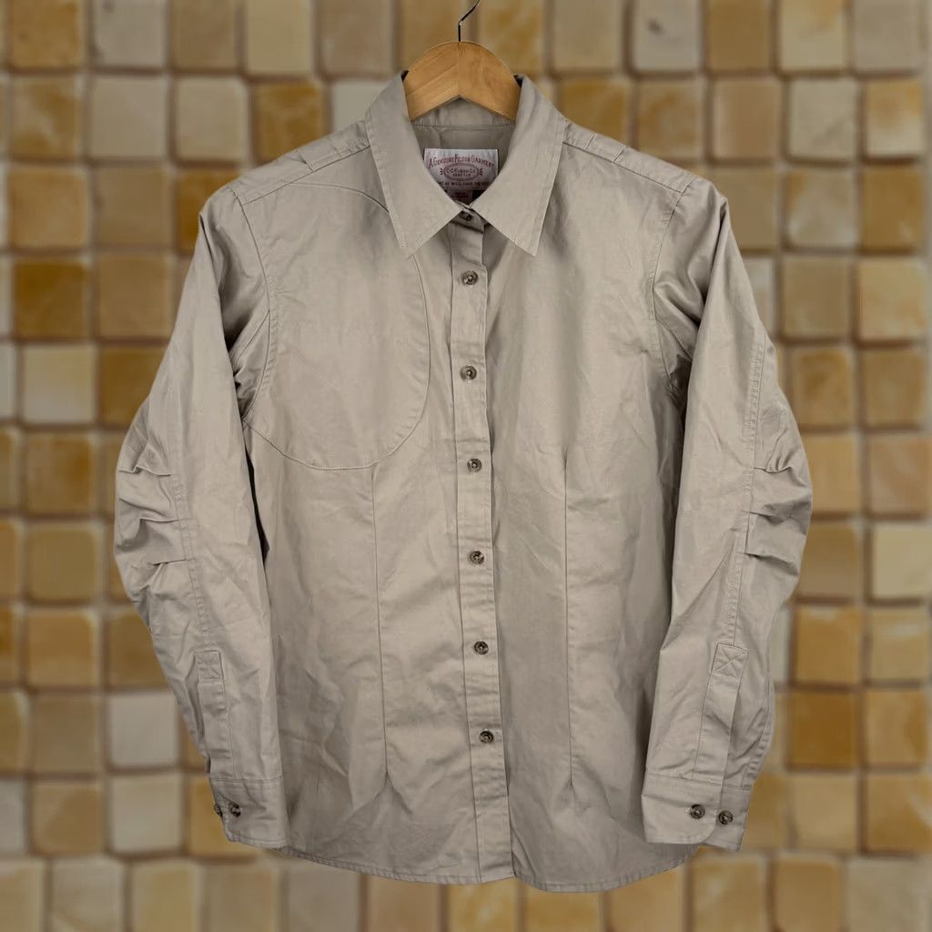 Filson Filson Shirt Womens Small Beige Canvas Long Sleeve Button Up Pocket Workwear Casual Size S / US 4 / IT 40 - 1 Thumbnail