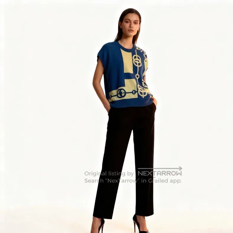 Hermes Hermes Blue Cashmere Sleeveless Vest Size XS / US 0-2 / IT 36-38 - 3 Thumbnail