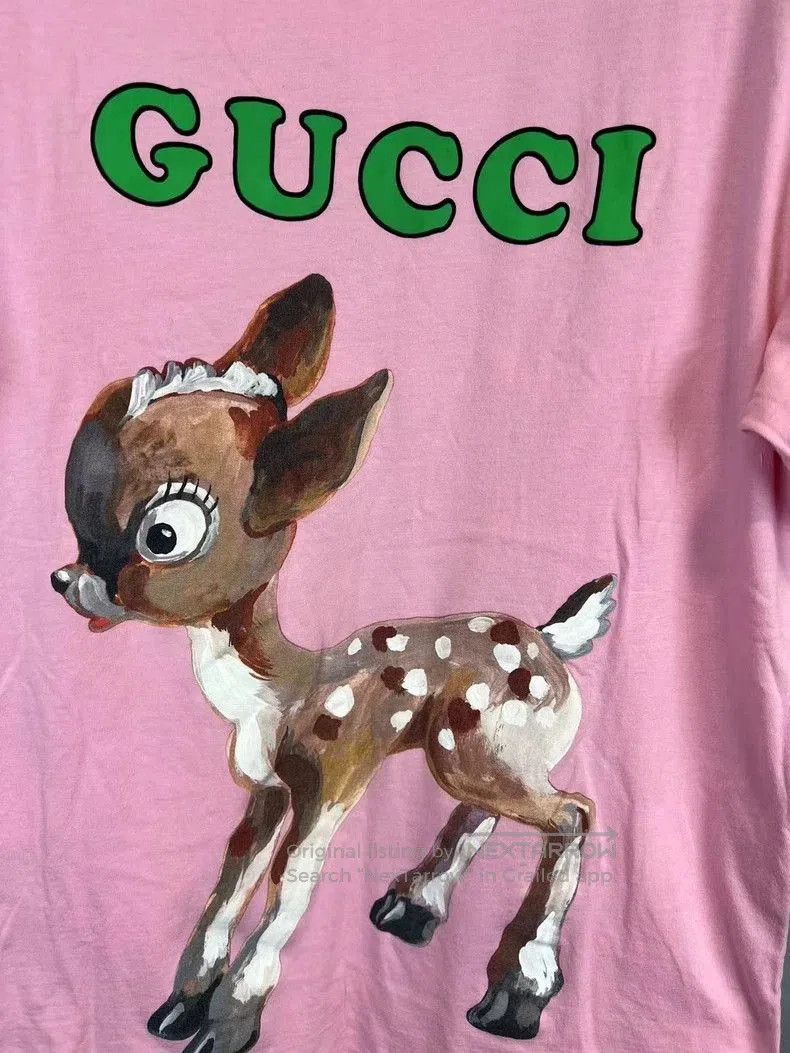Gucci Gucci Short Sleeve Deer T. Size US L / EU 52-54 / 3 - 3 Thumbnail