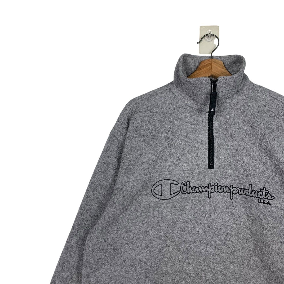 Champion CHAMPION Polartec Big Logo Half Zip Pullover Fleece 1954-C85 Size US L / EU 52-54 / 3 - 6 Thumbnail
