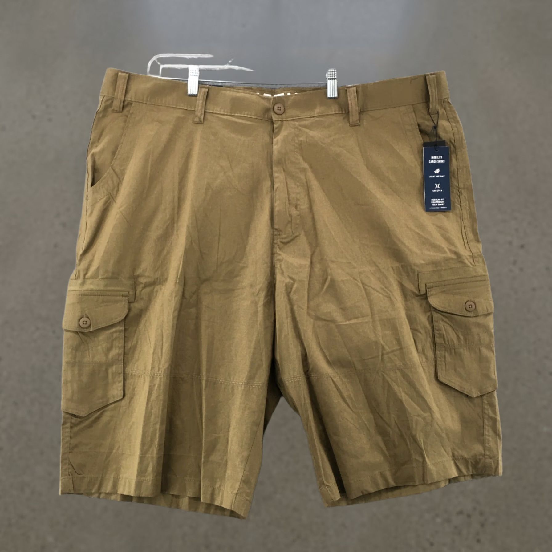 Kenneth Cole Kenneth Cole Stretch Tech Cargo Shorts Mens 46 Brown Cotton Blend High Rise NEW Size US 30 / EU 46 - 1 Thumbnail