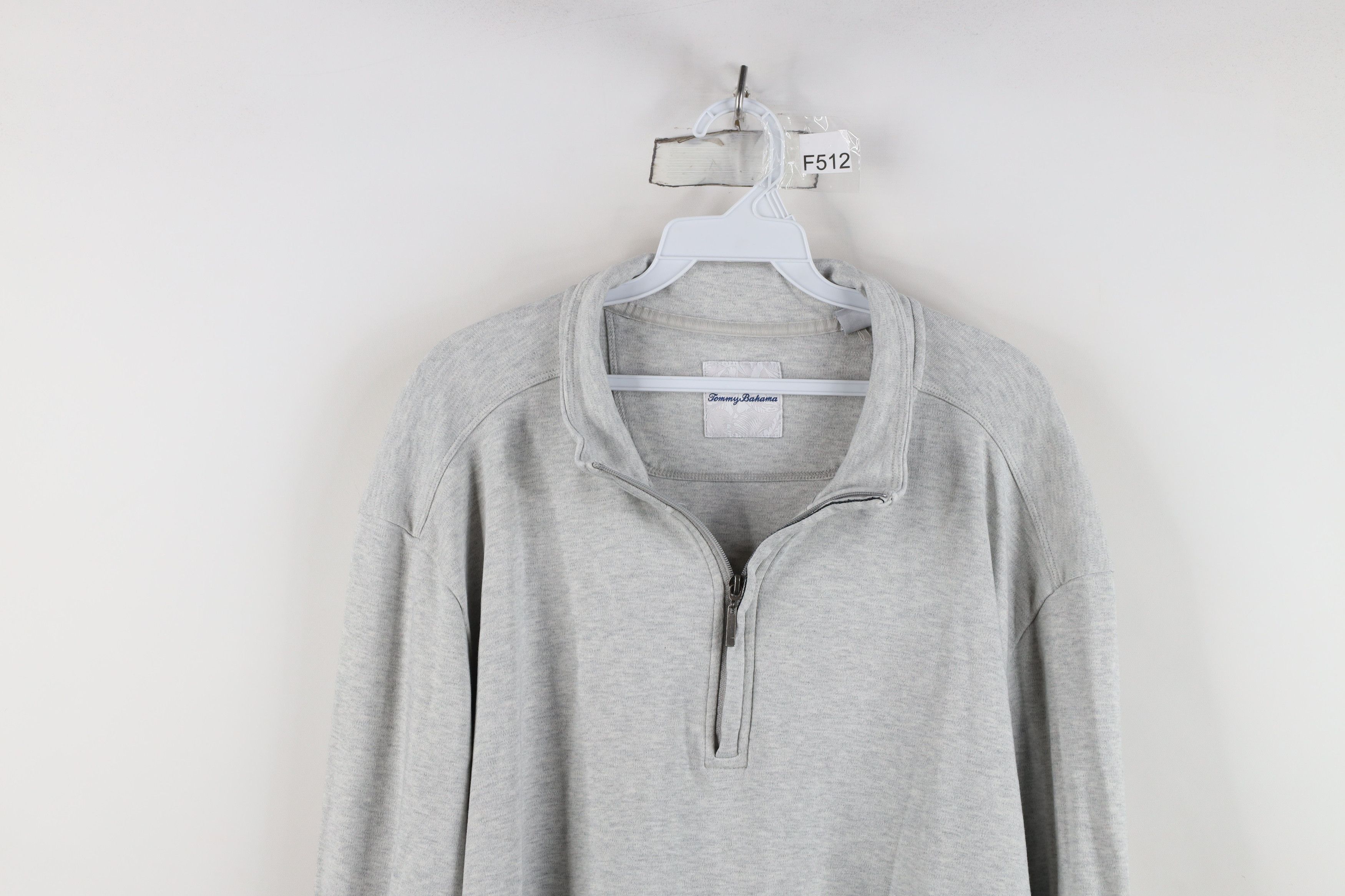 Tommy Bahama Tommy Bahama Knit Half Zip Pullover Sweater Heather Gray Size US XXL / EU 58 / 5 - 2 Thumbnail