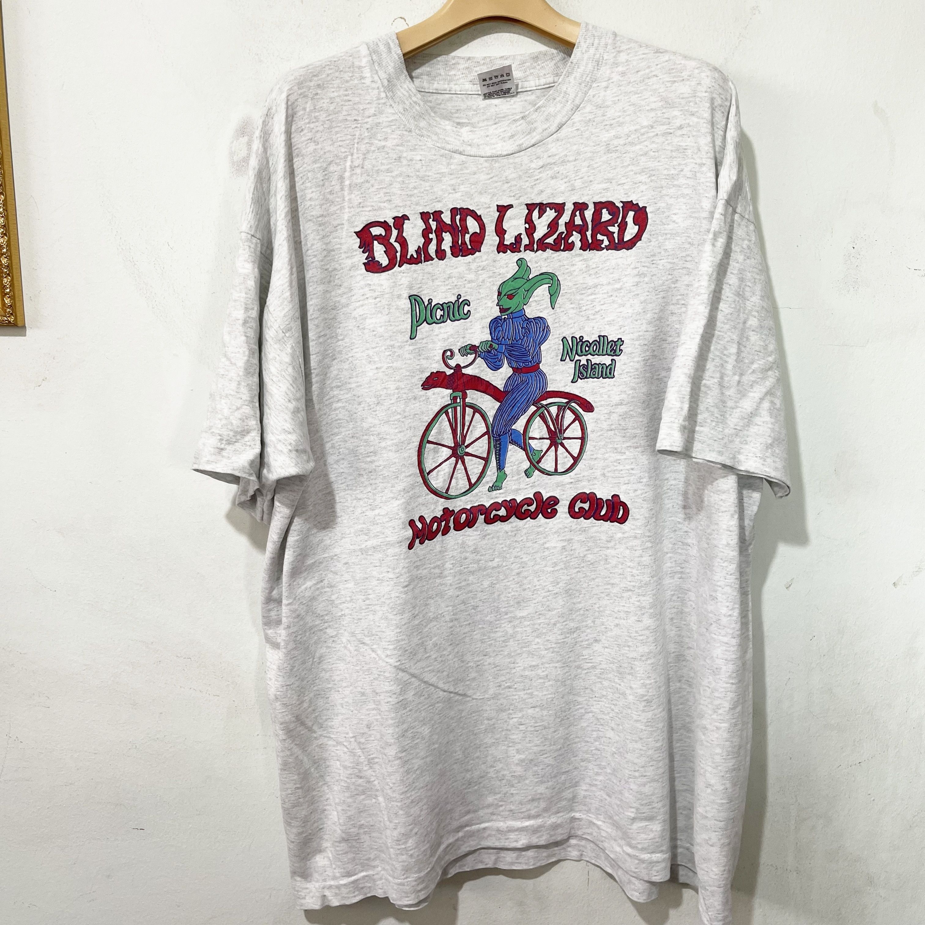 Vintage Vintage 90s Blind Lizard Motorcycle Shirt Size US XL / EU 56 / 4 - 1 Thumbnail