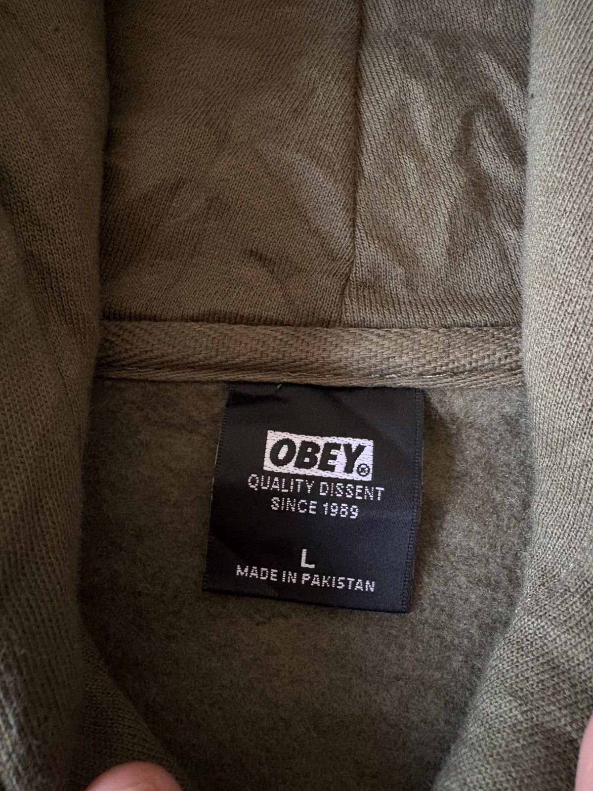 Public Enemy Public Enemy X Obey X Glen E “My Rules” Olive Green Hoodie Size US L / EU 52-54 / 3 - 10 Thumbnail